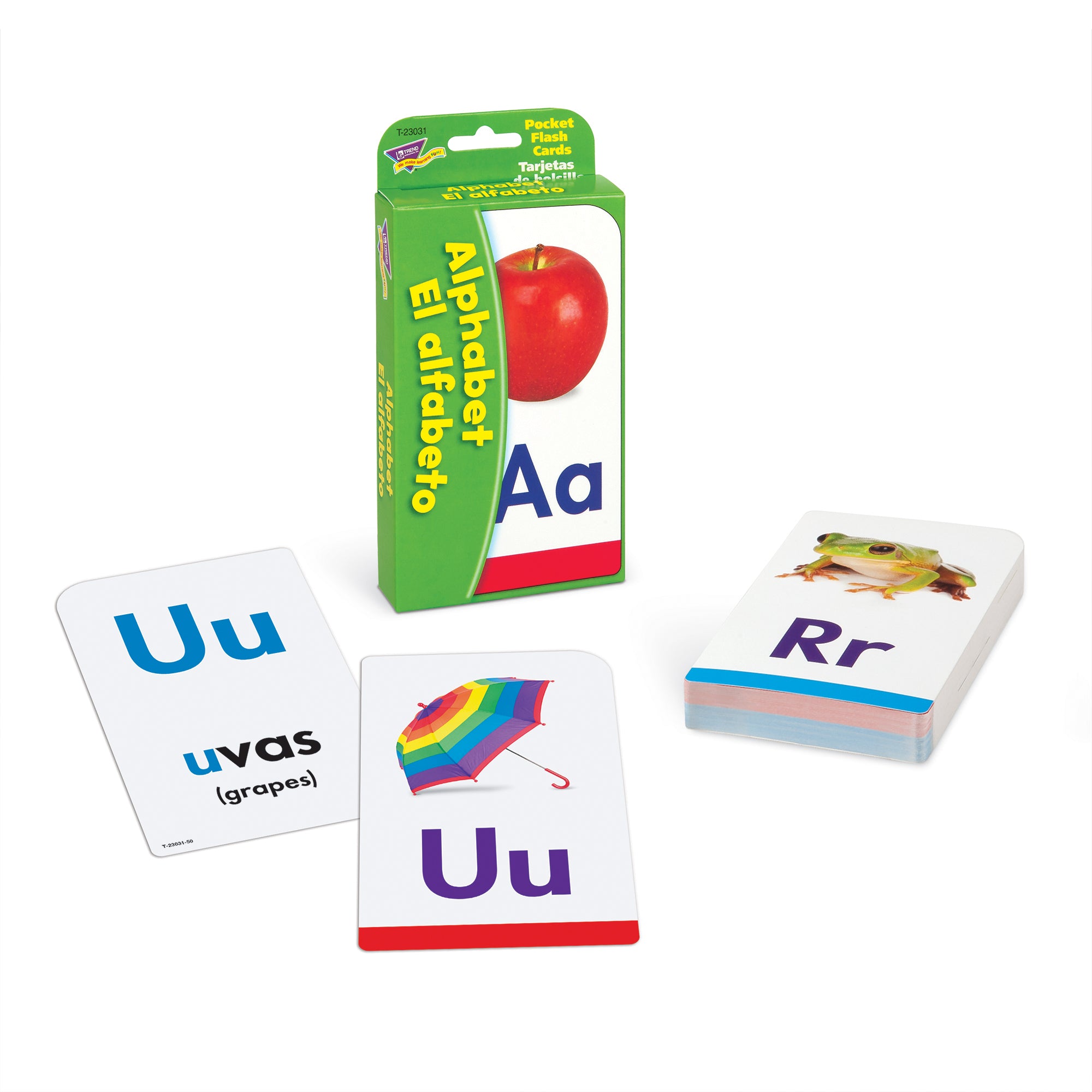 Alphabet/El Alfabeto (EN/SP) Pocket Flash Cards, 6 Packs