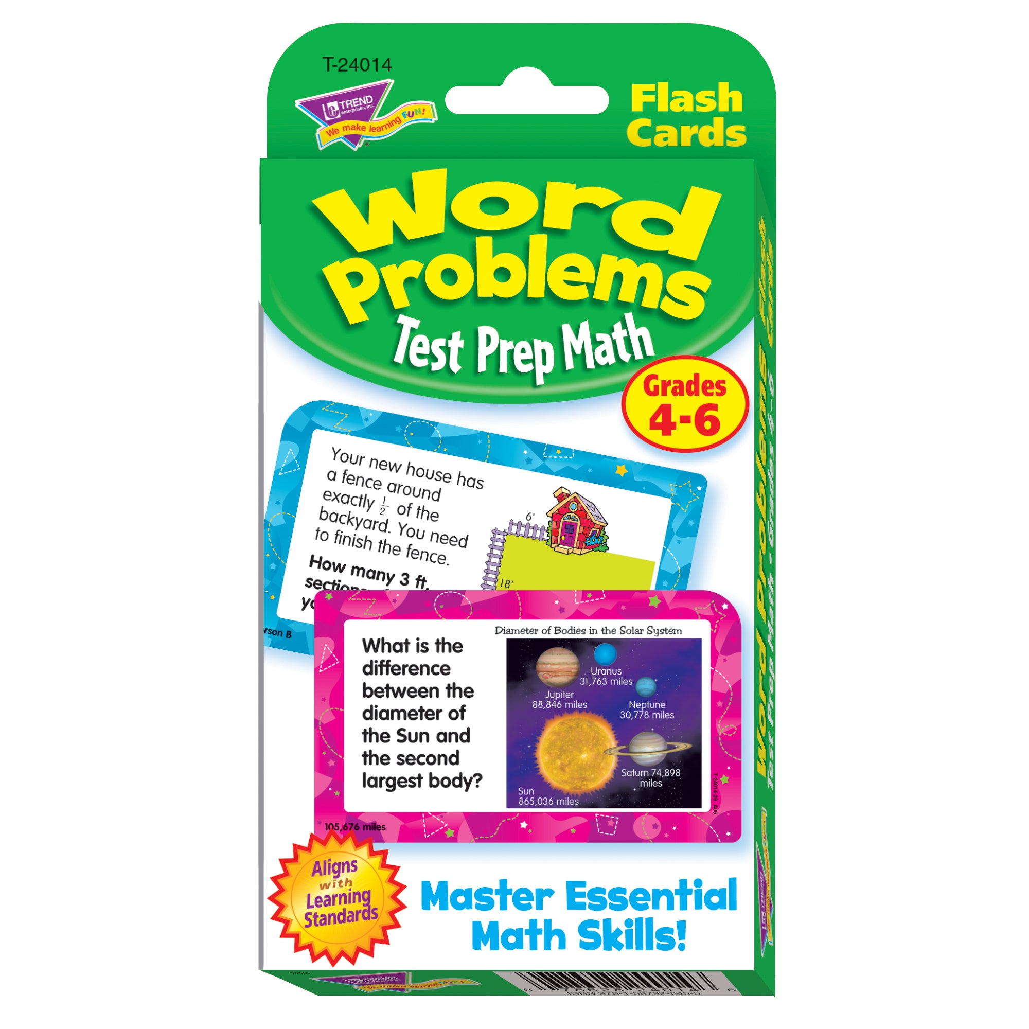 Word Problems Test Prep Math, Grades 4-6 Challenge Cards®, 6 Packs