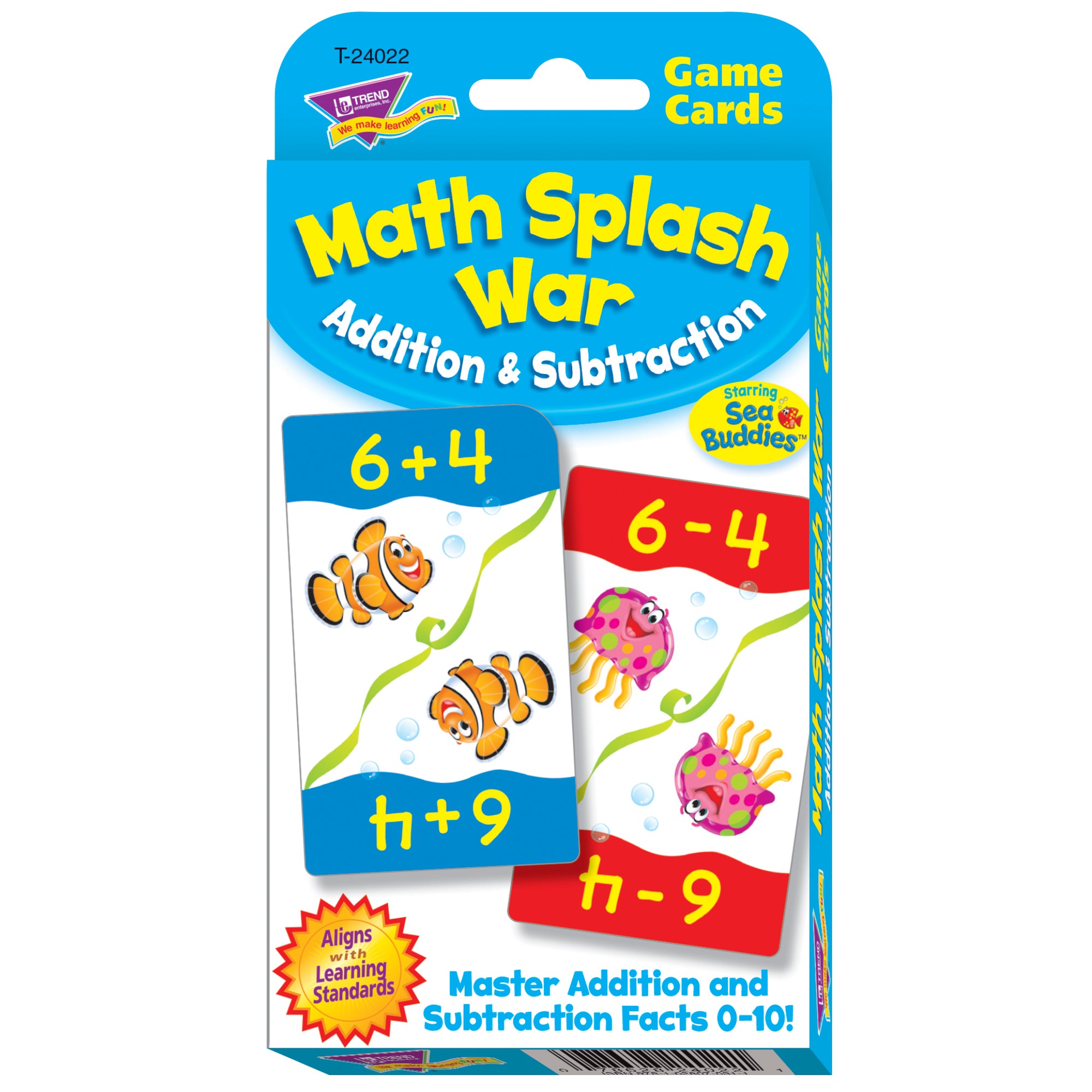 Math Splash War Addition & Subtraction Challenge Cards®, 6 Packs