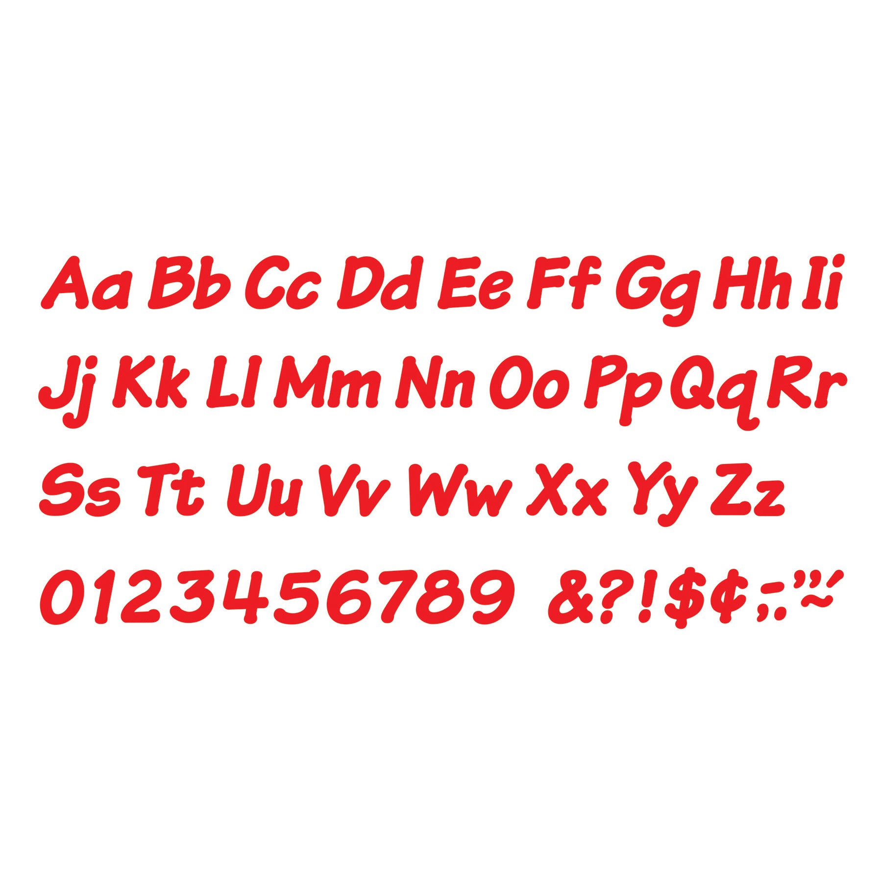 Red 4" Italic Combo Ready Letters®, 193 Per Pack, 3 Packs