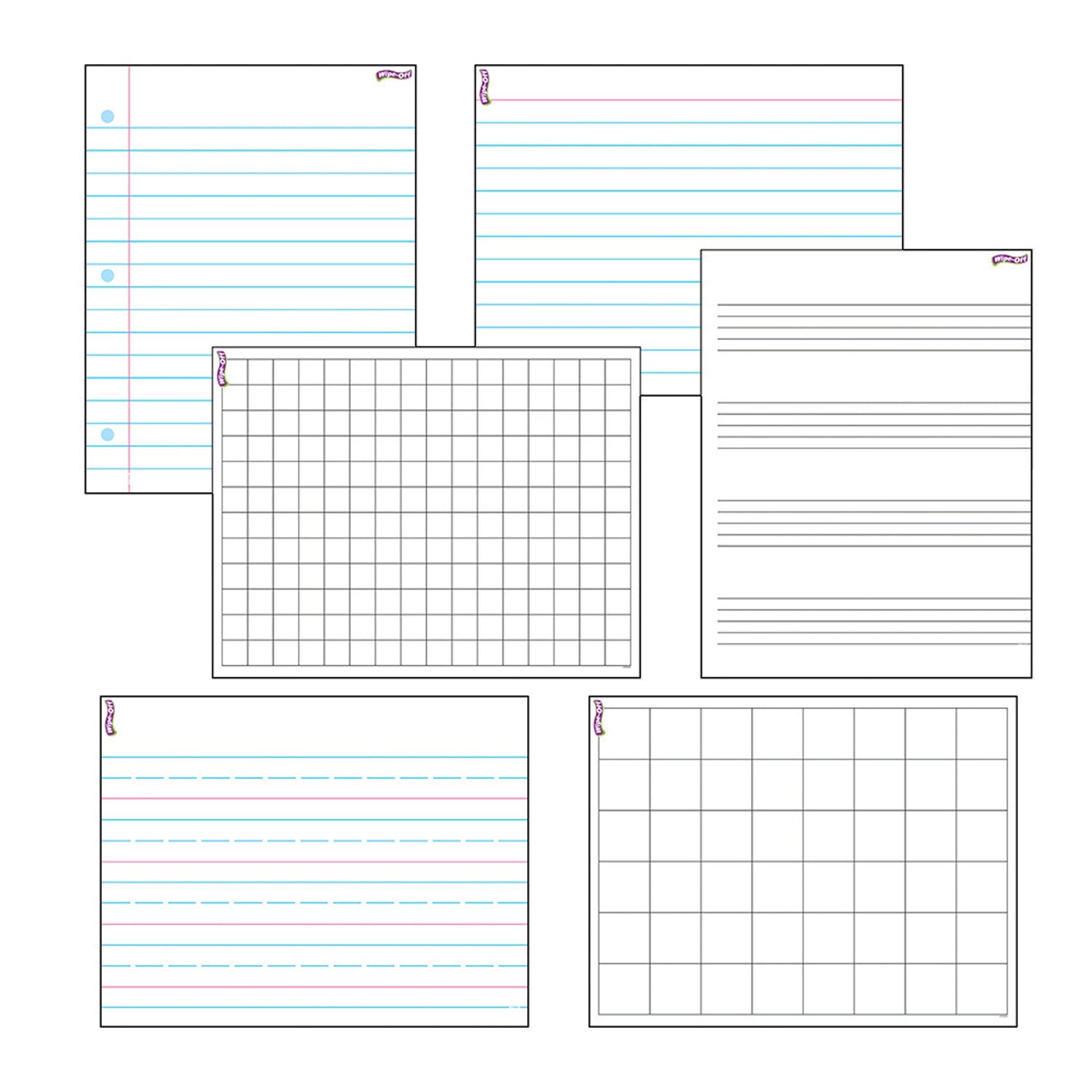 Papers & Grids Wipe-Off® Charts Combo Pack