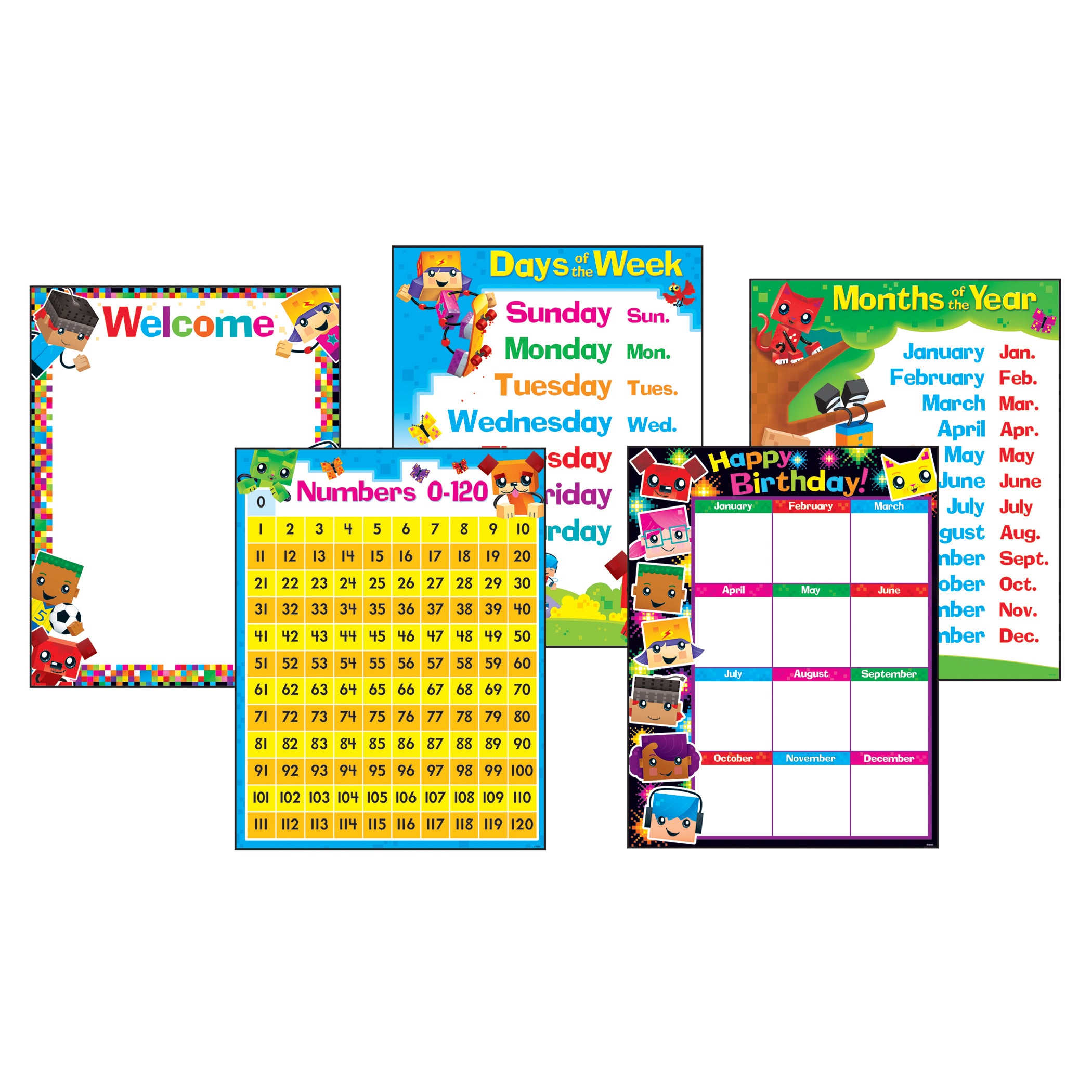 Classroom Basics BlockStars!® Learning Chts Combo Pk, set 5