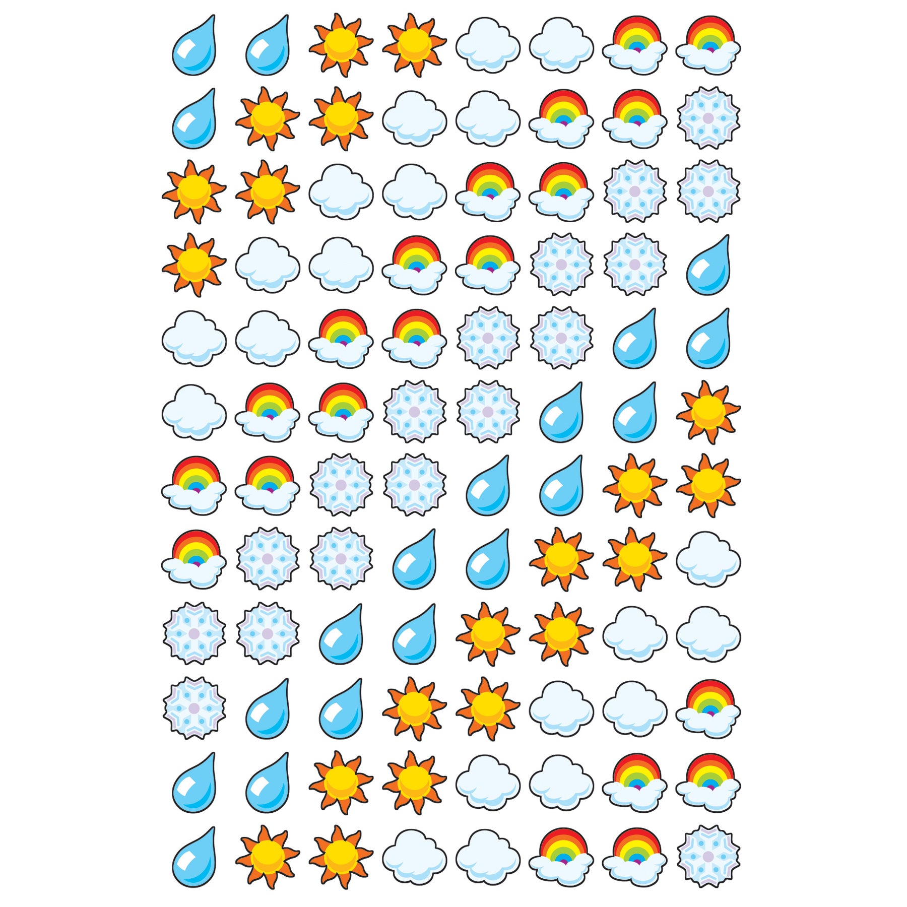 Weather superShapes Stickers, 800 Per Pack, 6 Packs