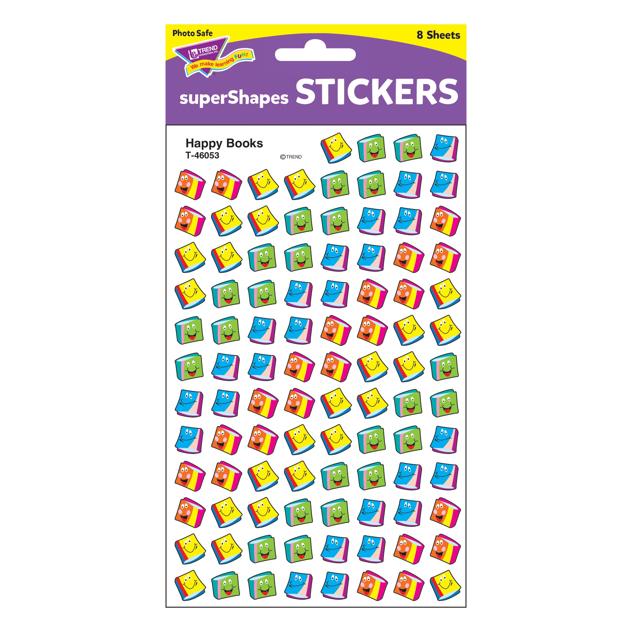 Happy Books superShapes Stickers, 800 Per Pack, 6 Packs