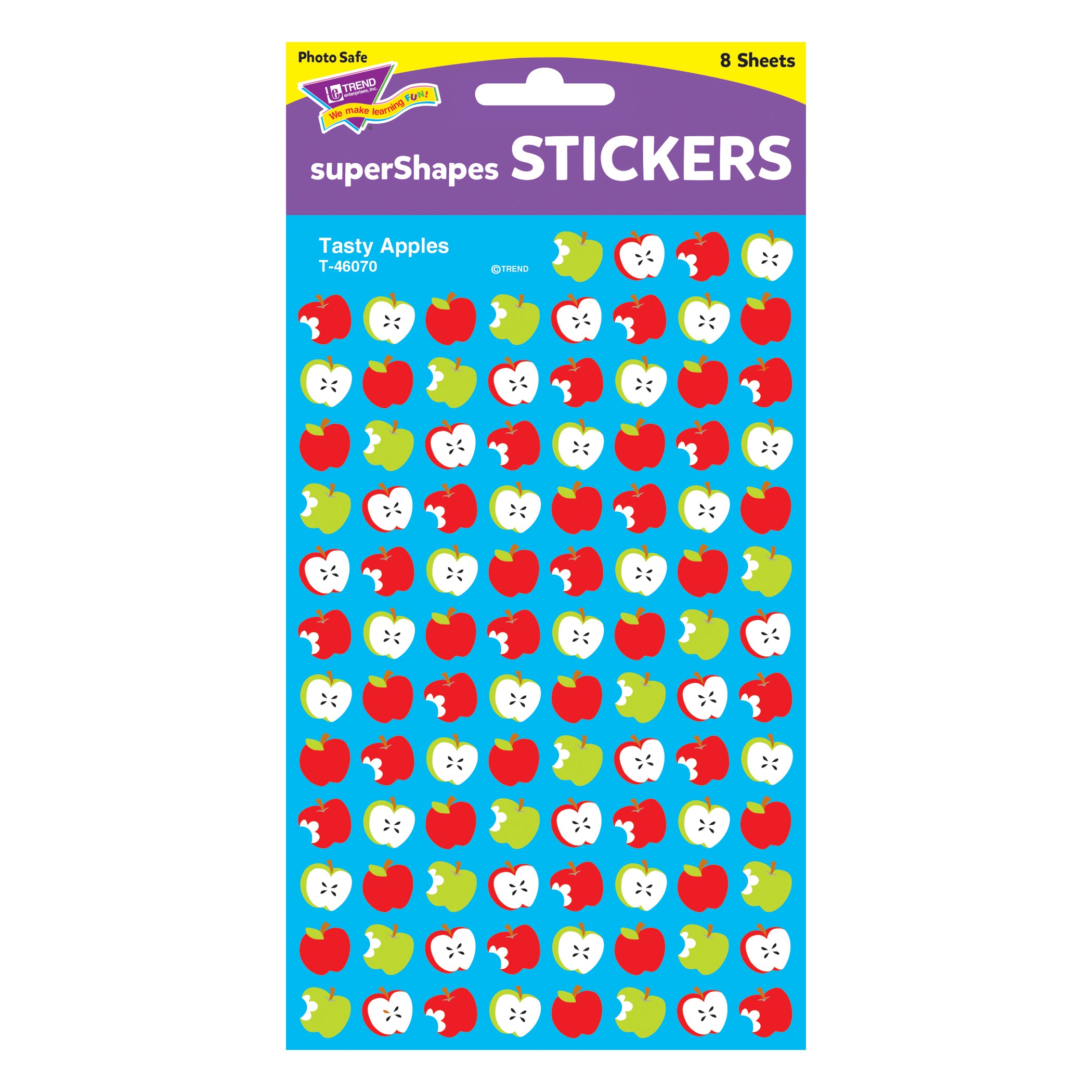 Tasty Apples superShapes Stickers, 800 Per Pack, 6 Packs