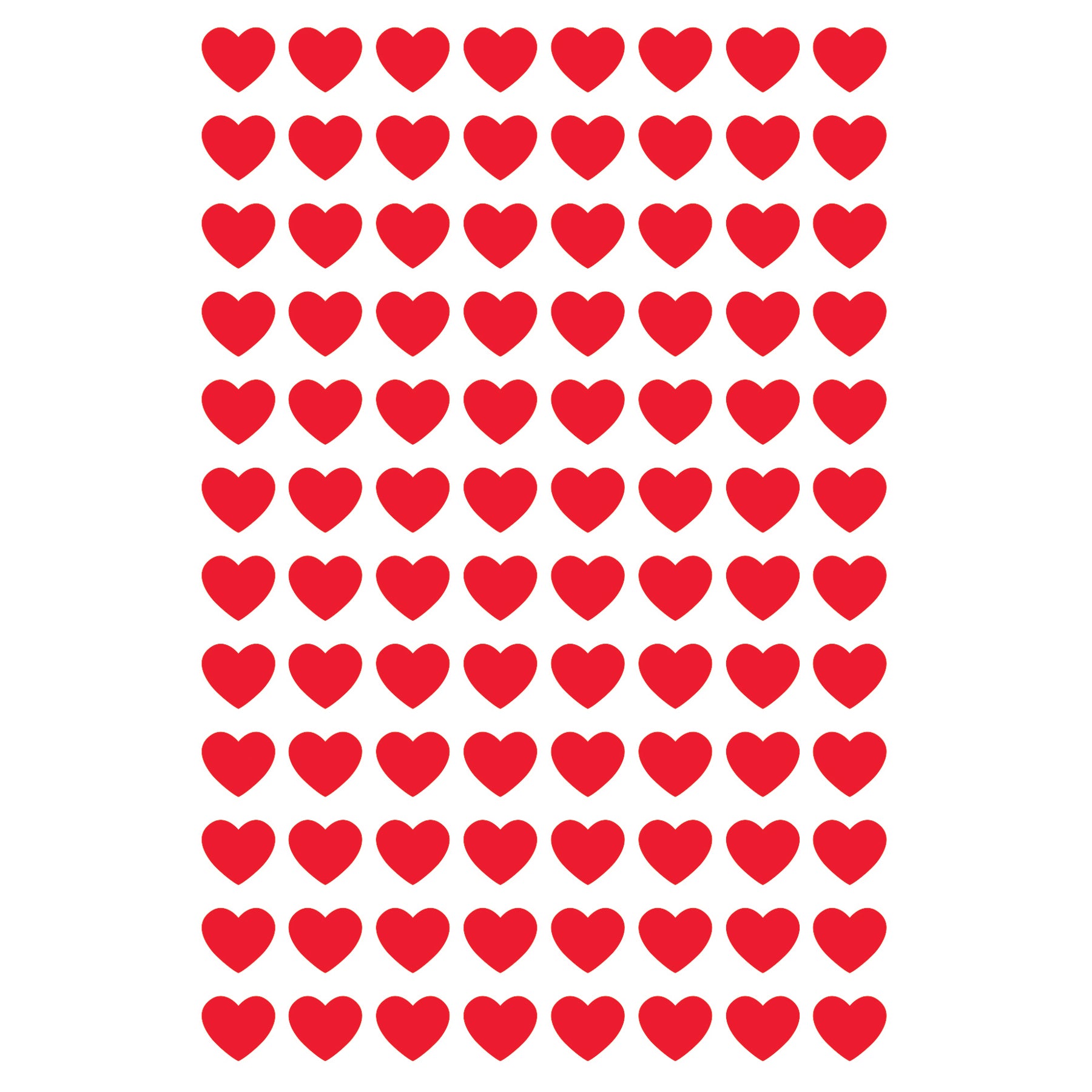 Red Hearts superShapes Stickers, 800 Per Pack, 6 Packs