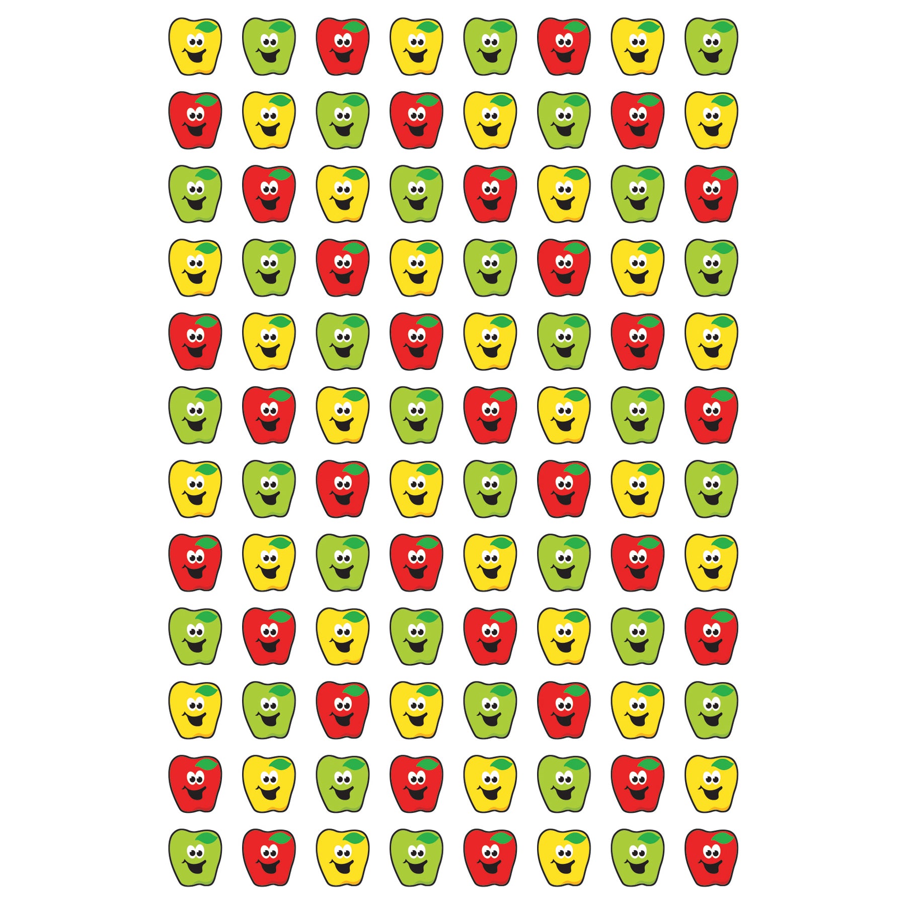 Happy Apples superShapes Stickers, 800 Per Pack, 6 Packs