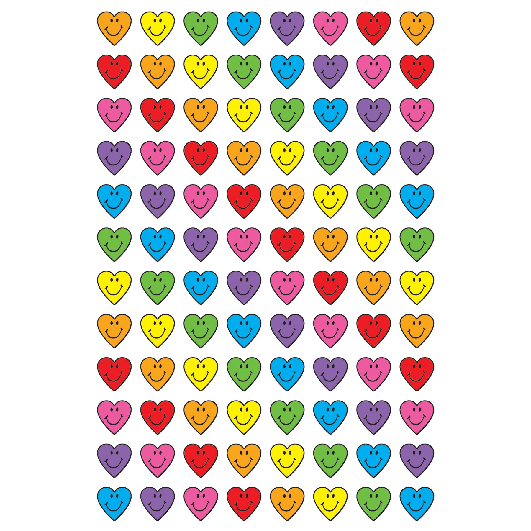 Heart Smiles superShapes Stickers, 800 Per Pack, 6 Packs