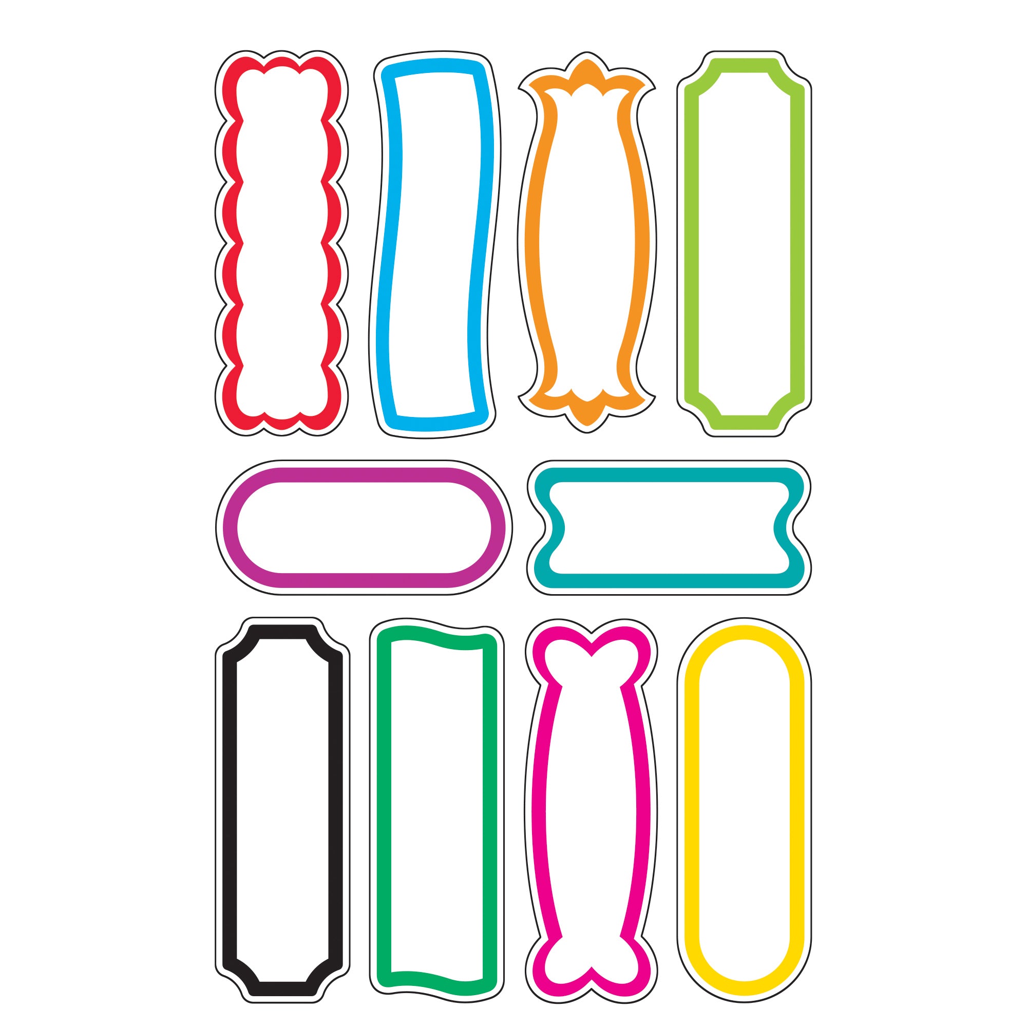 Labels superShapes Stickers-Large, 80 Per Pack, 6 Packs