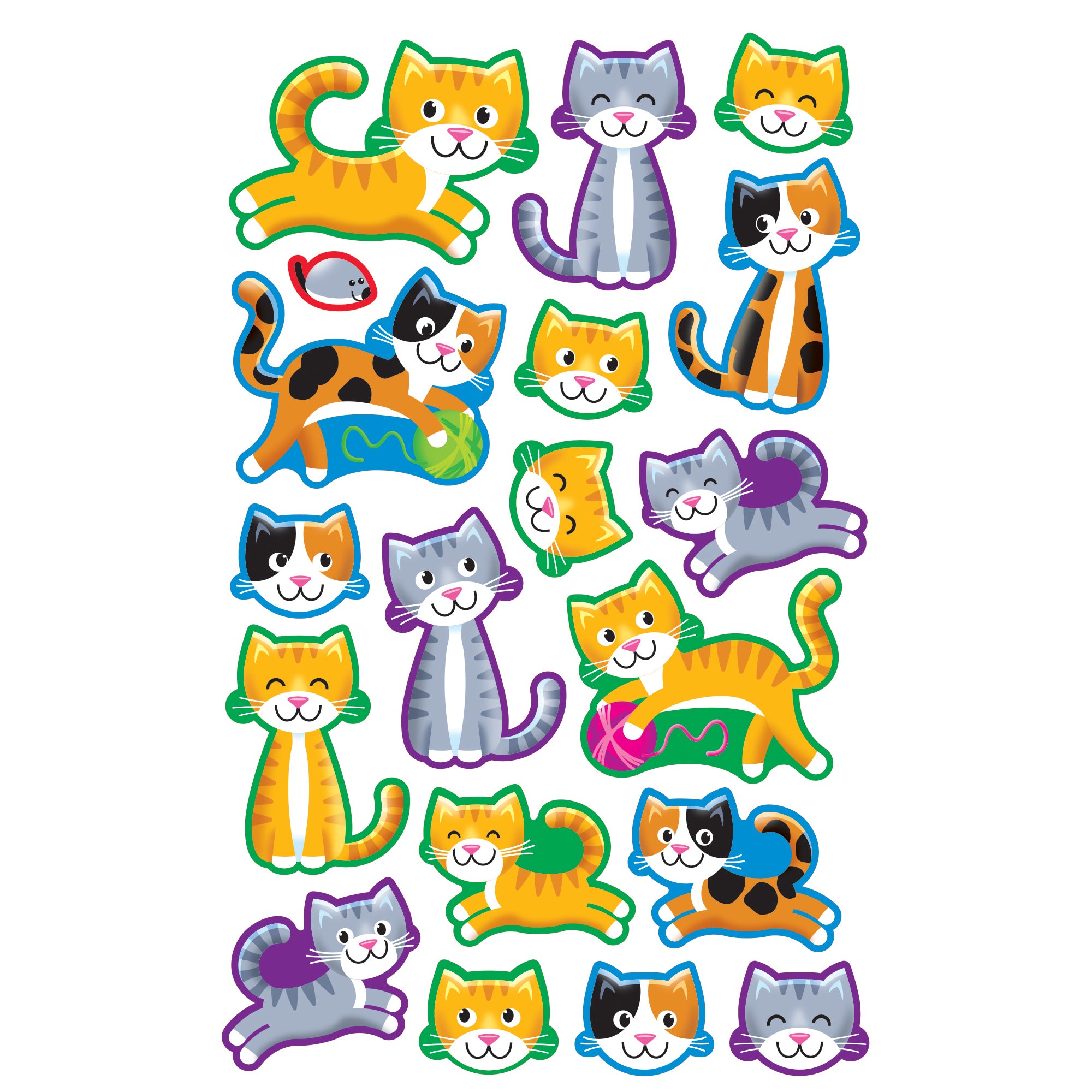 Purr-fect Pets superShapes Stickers-Large, 144 Per Pack, 6 Packs