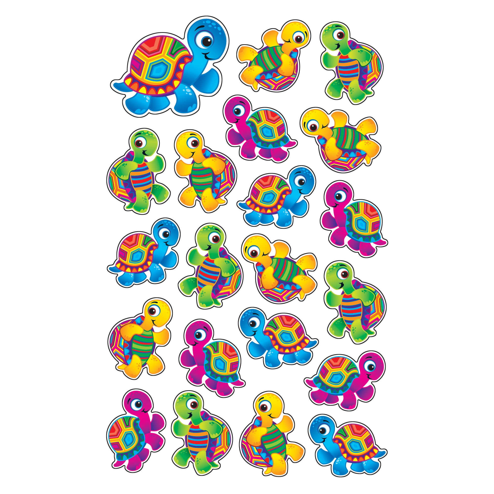 Terrific Turtles superShapes Stickers-Large, 168 Per Pack, 6 Packs