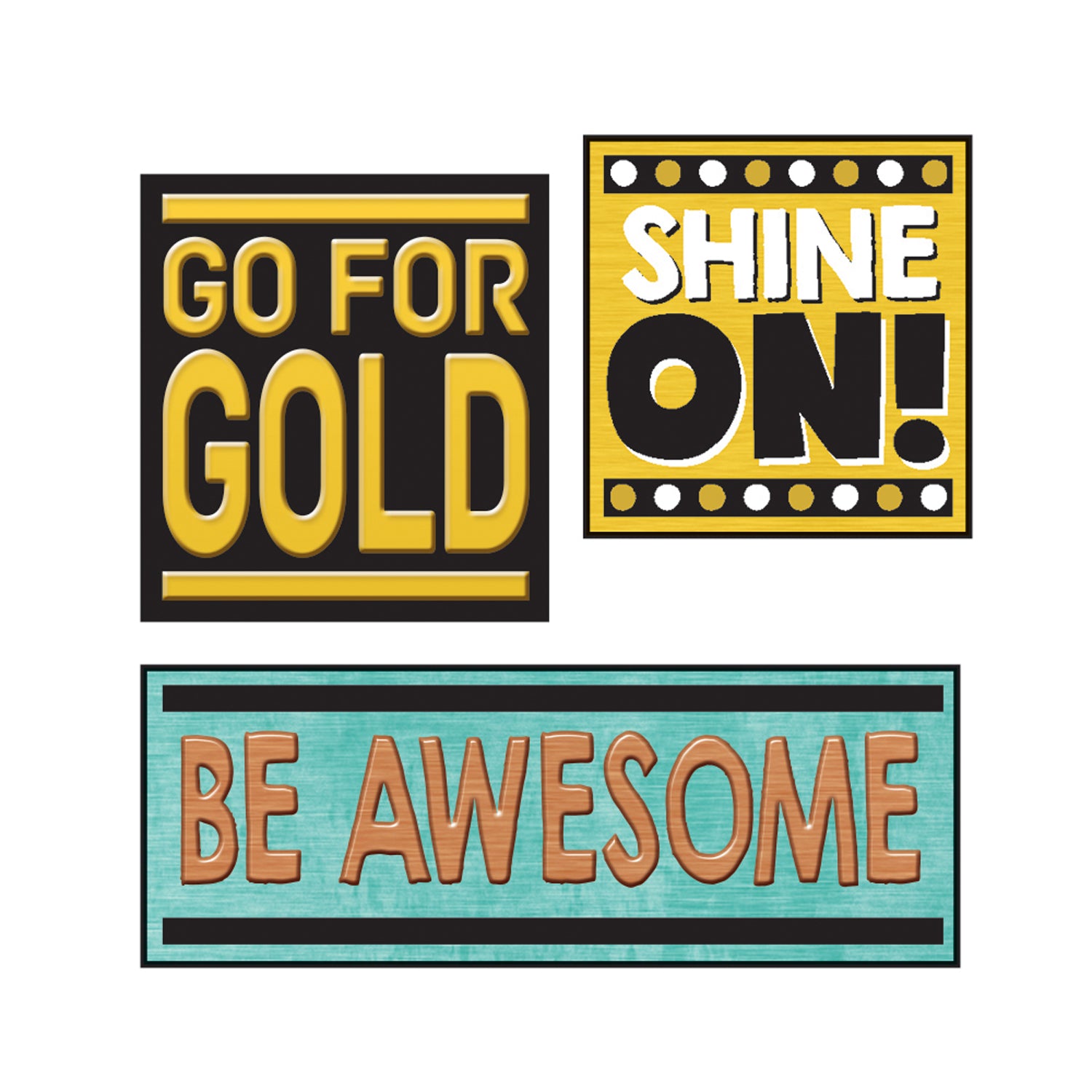 I ♥ Metal Motivating Messages superShapes Stickers - Large, 88 Per Pack, 6 Packs