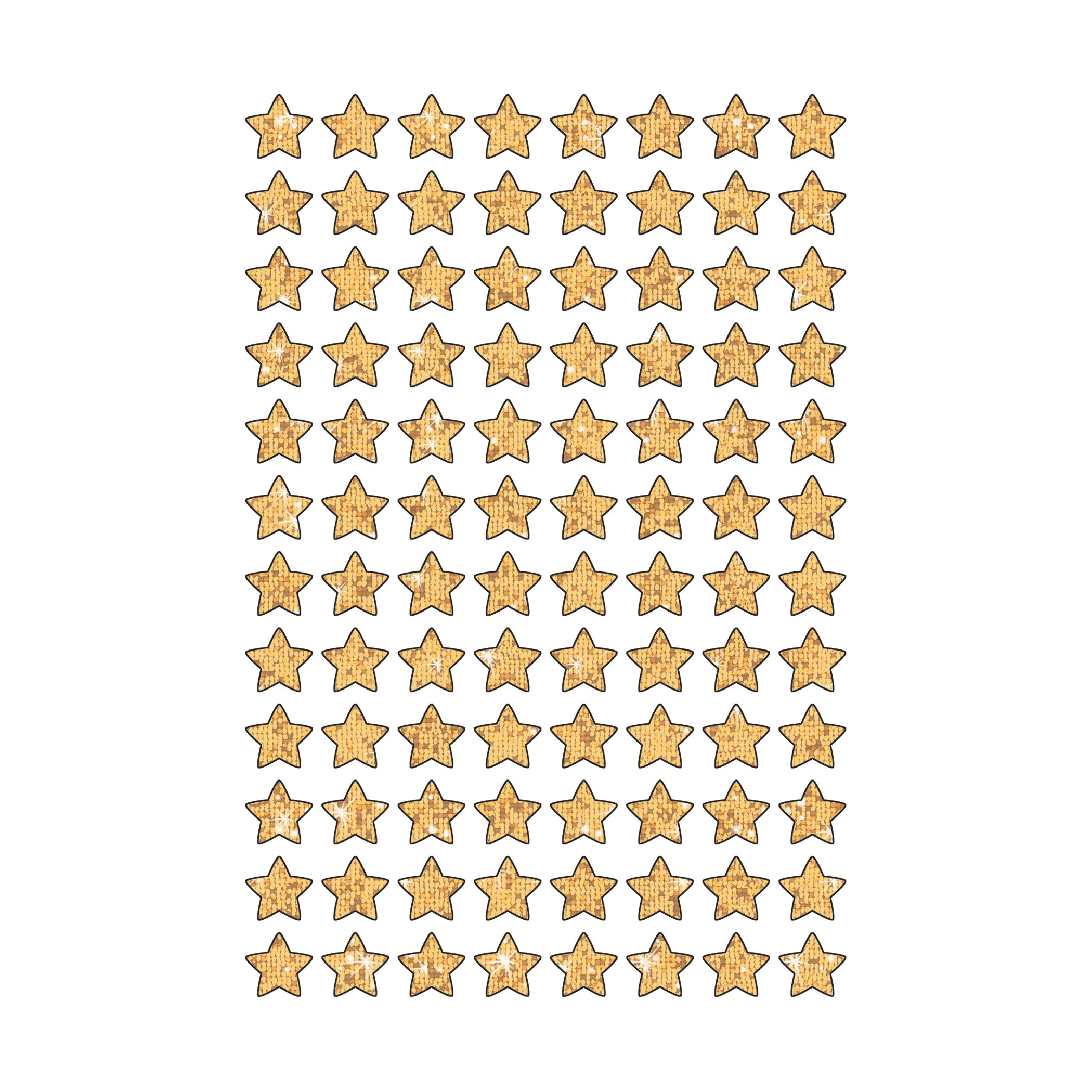 Gold Sparkle Stars superShapes Stickers-Sparkle, 400 Per Pack, 6 Packs