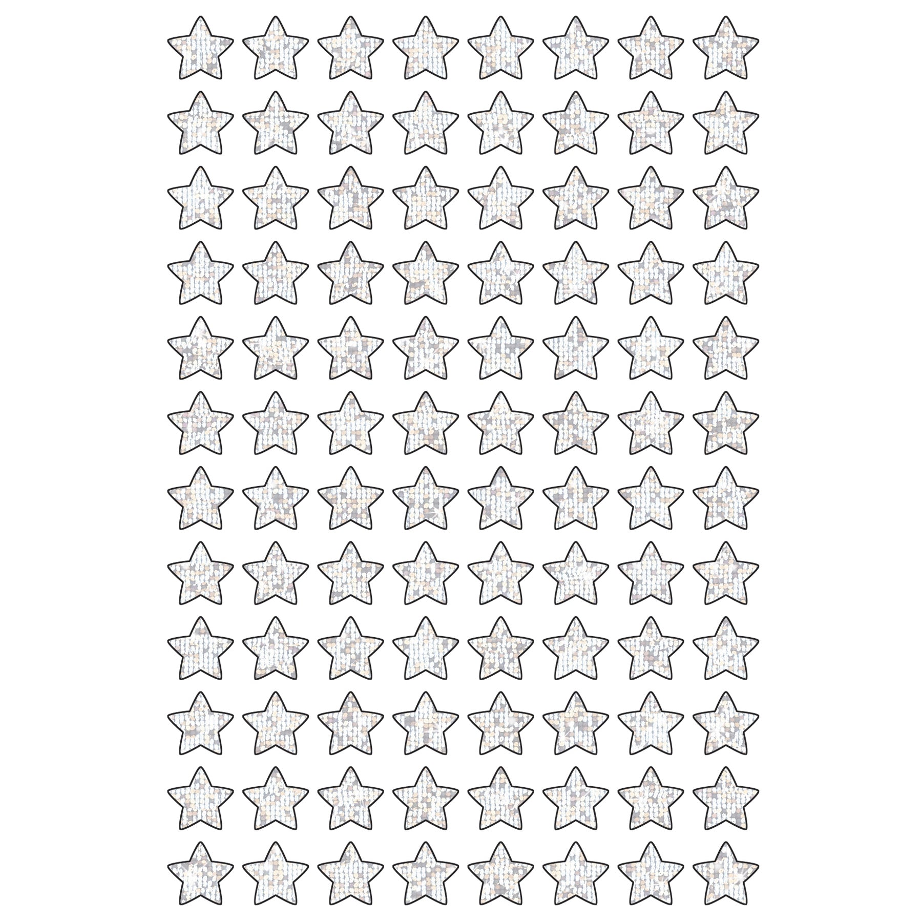 Silver Sparkle Stars superShapes Stickers-Sparkle, 400 Per Pack, 6 Packs