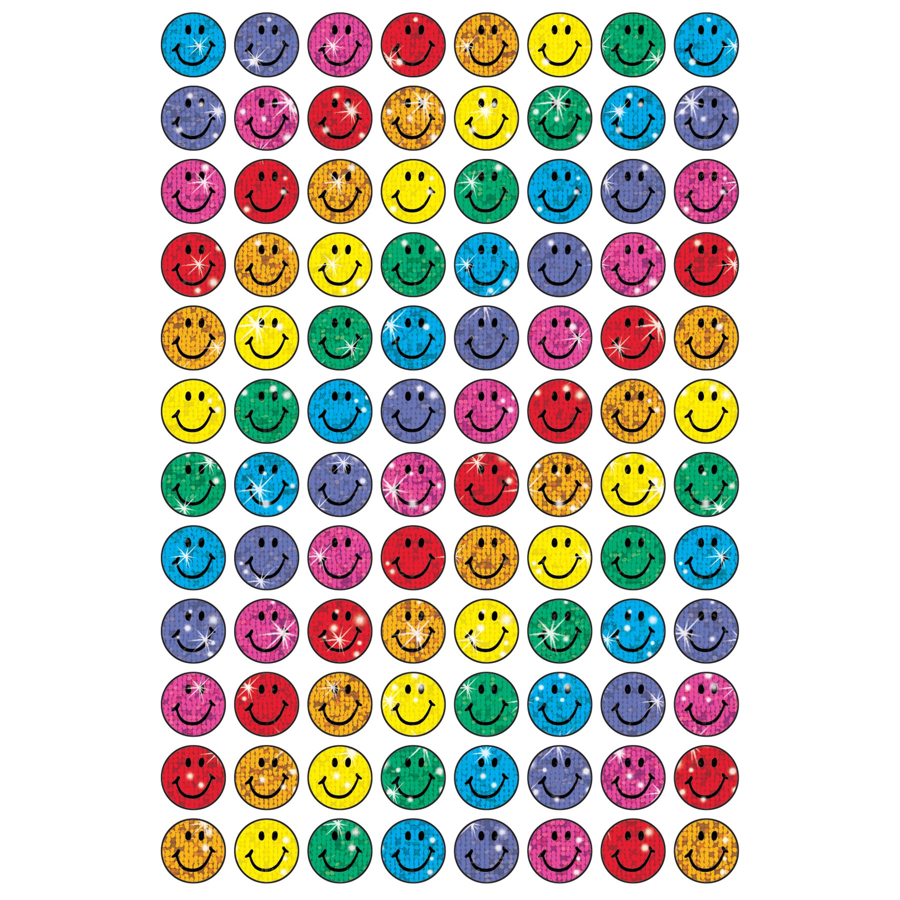 Colorful Smiles superSpots® Stickers-Sparkle, 400 Per Pack, 6 Packs