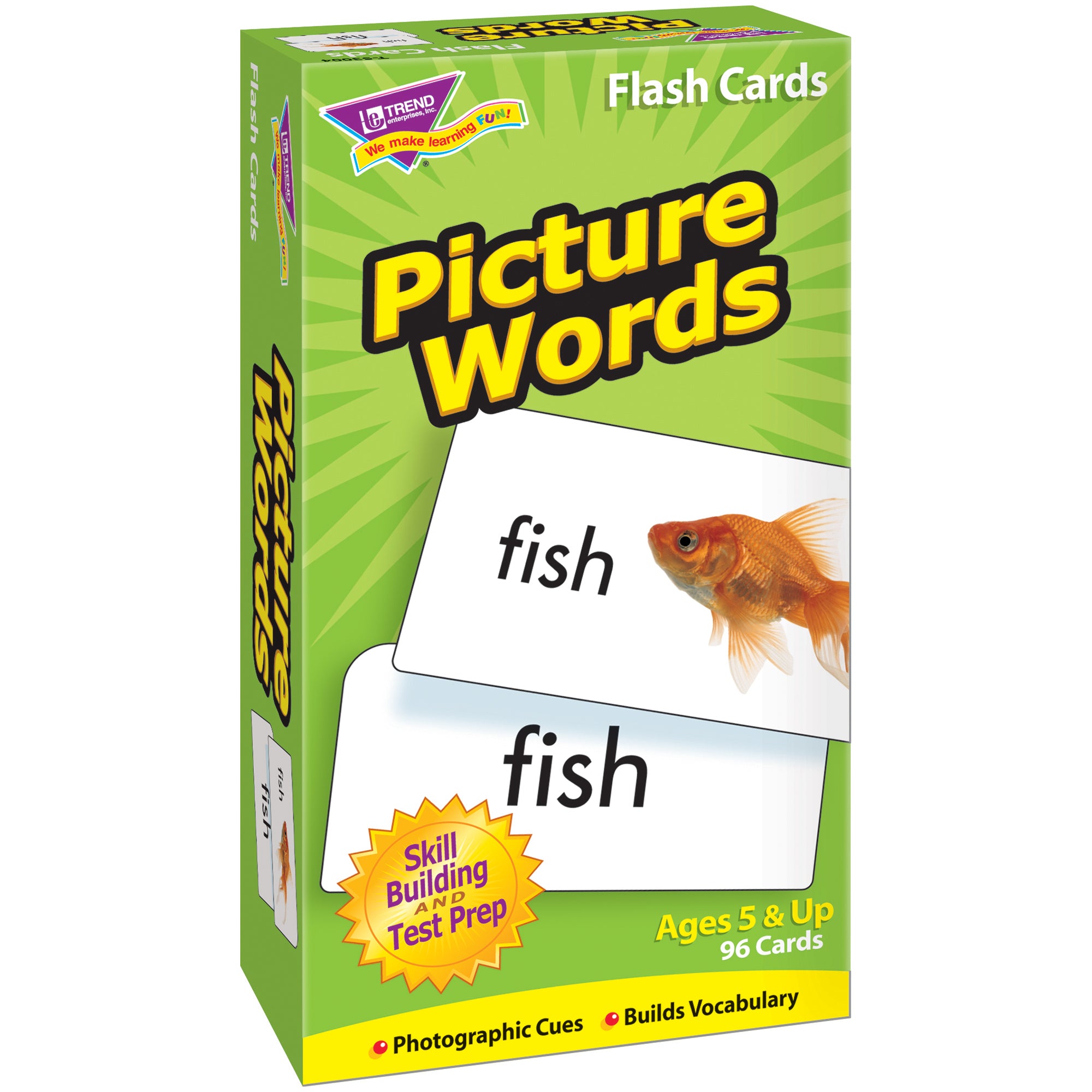 Picture Words Skill Drill Flash Cards, 3 Packs