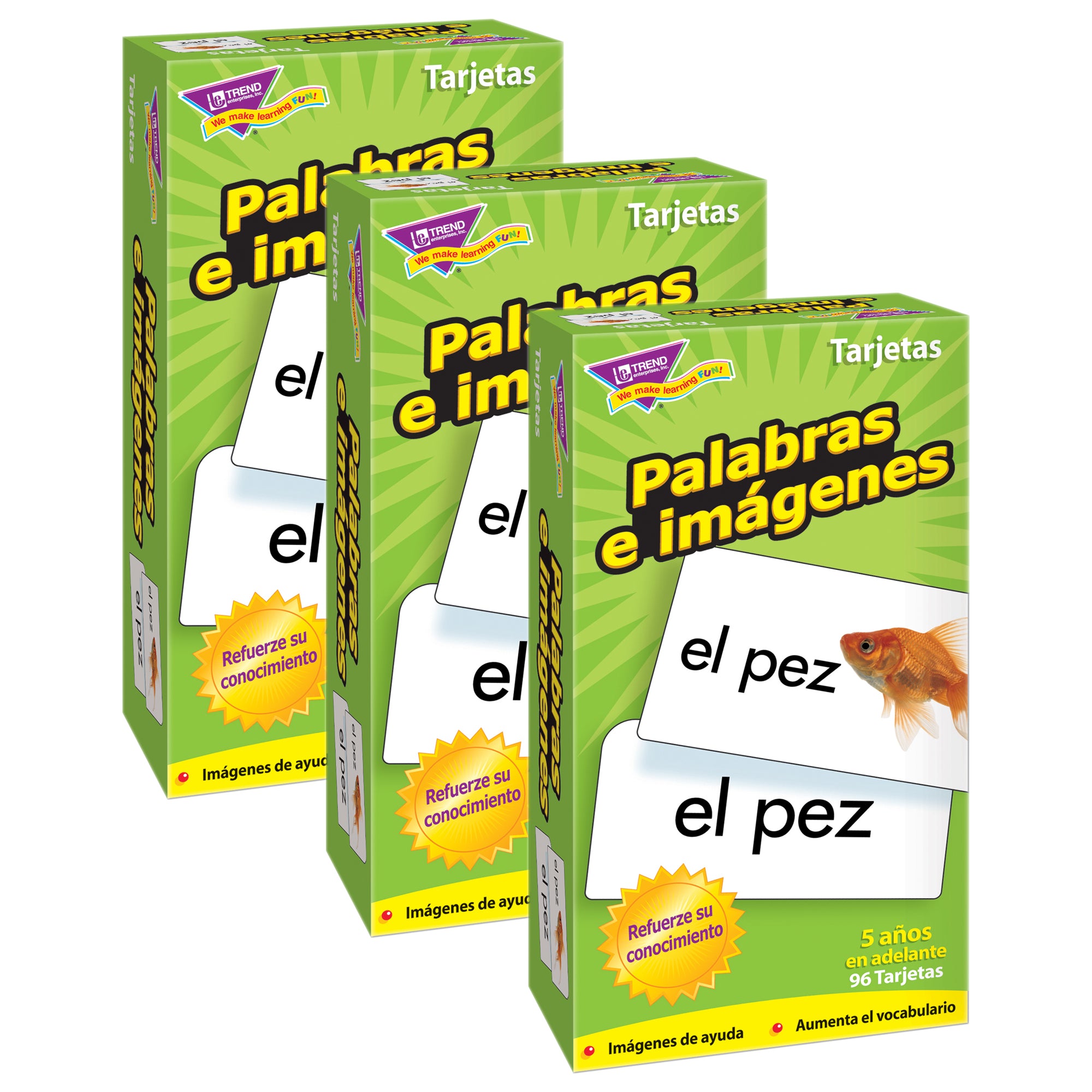 Palabras e imágenes (SP) Skill Drill Flash Cards, Pack of 3