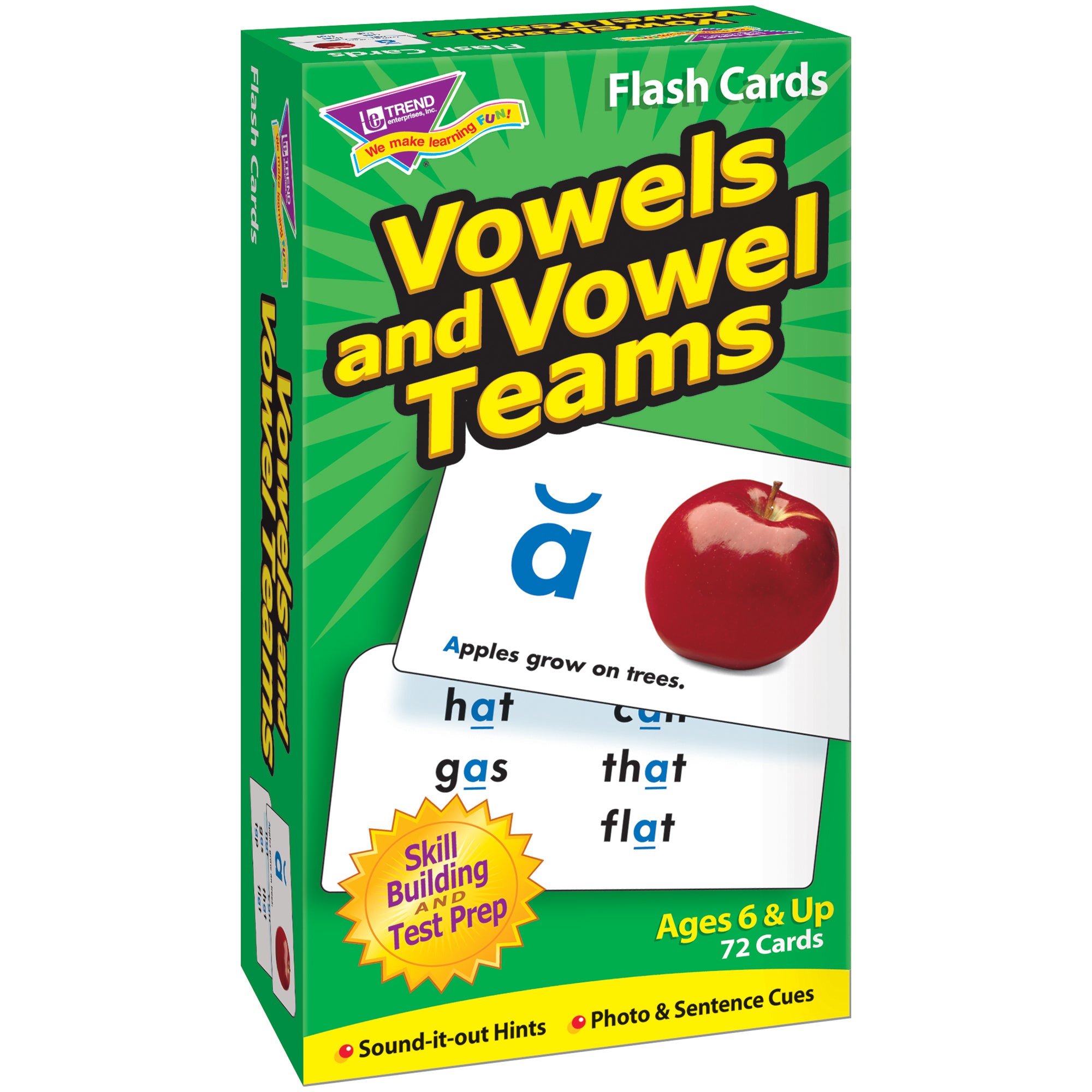 Vowels and Vowel Teams Skill Drill Flash Cards, Pack of 3