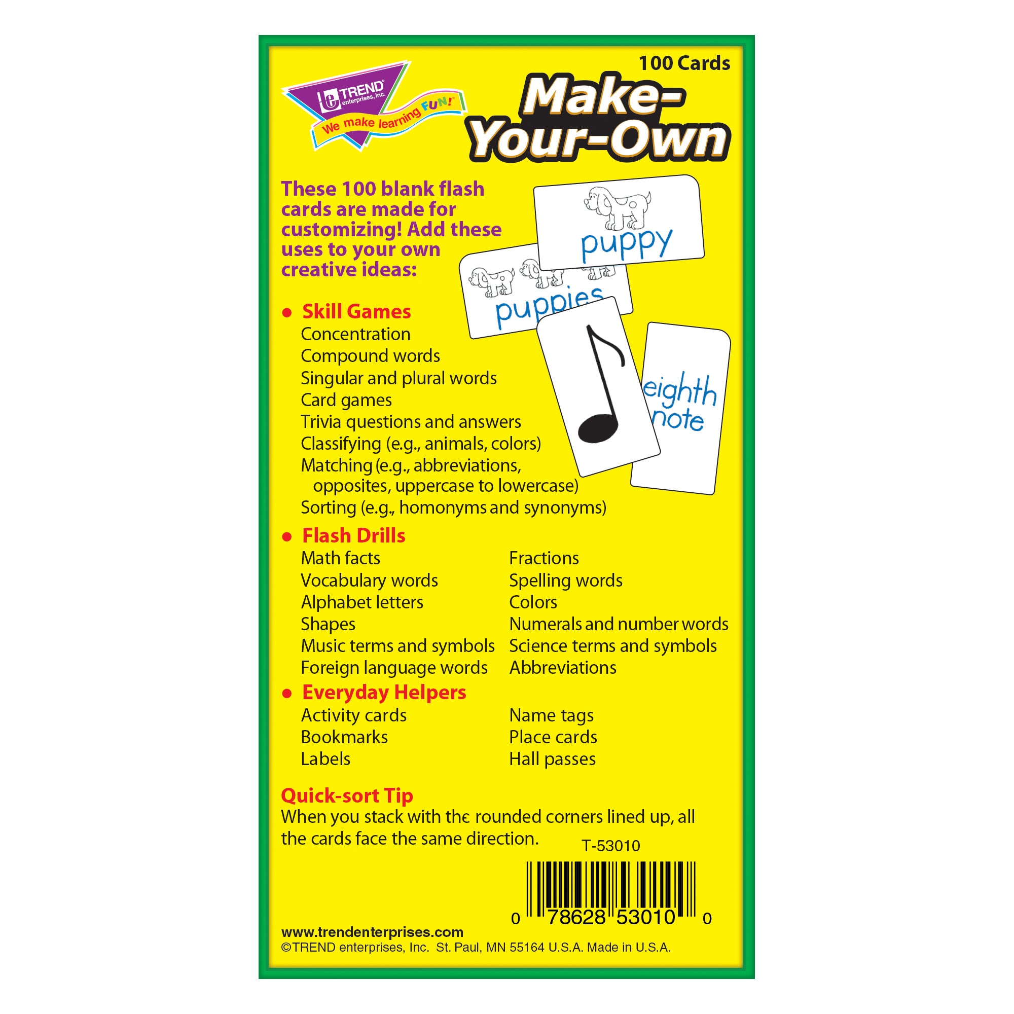 Make-Your-Own Skill Drill Flash Cards, 3 Packs