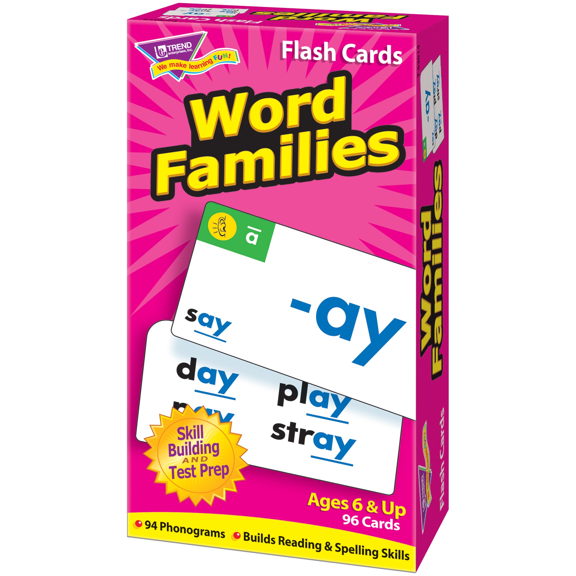 Word Families Skill Drill Flash Cards, 3 Packs