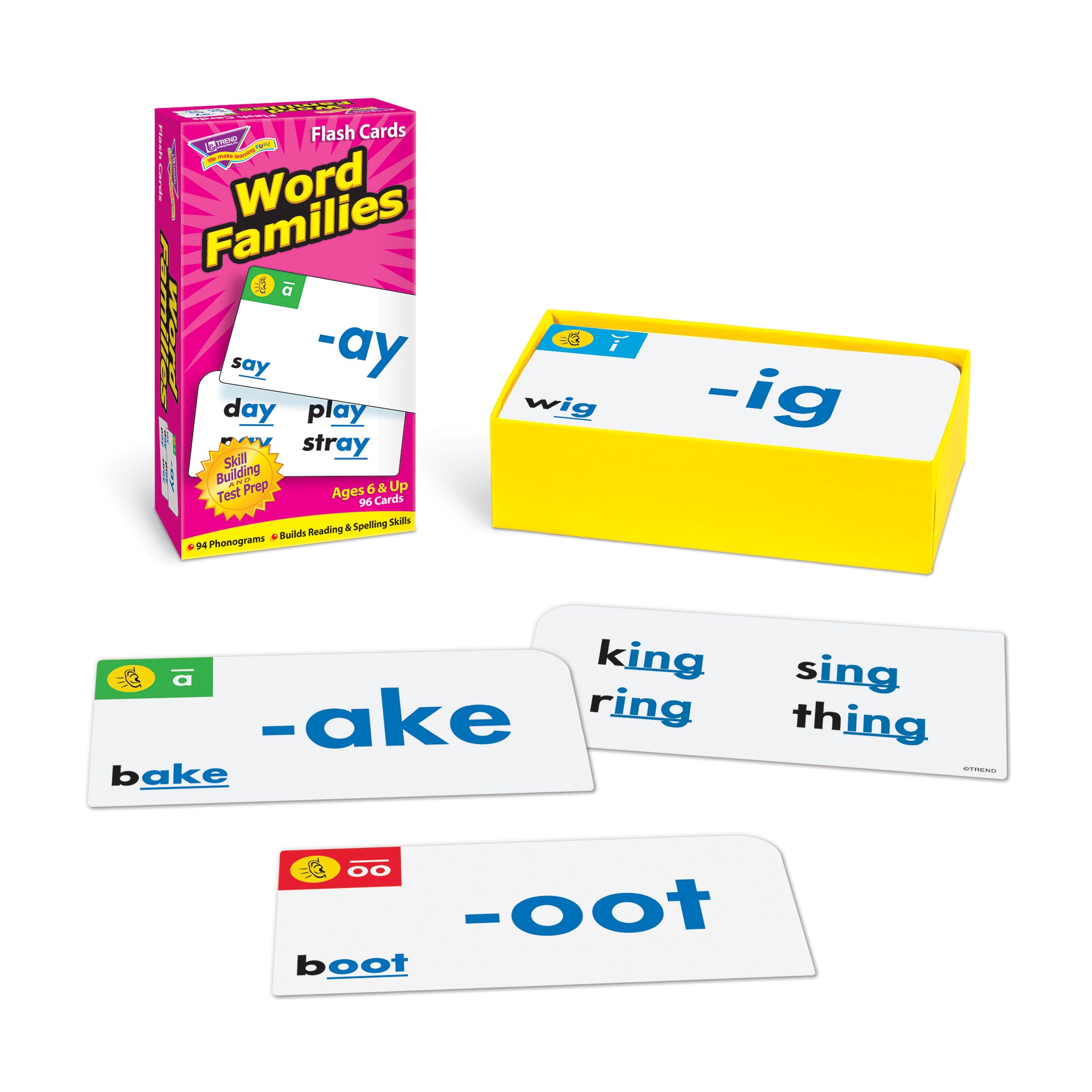 Word Families Skill Drill Flash Cards, 3 Packs