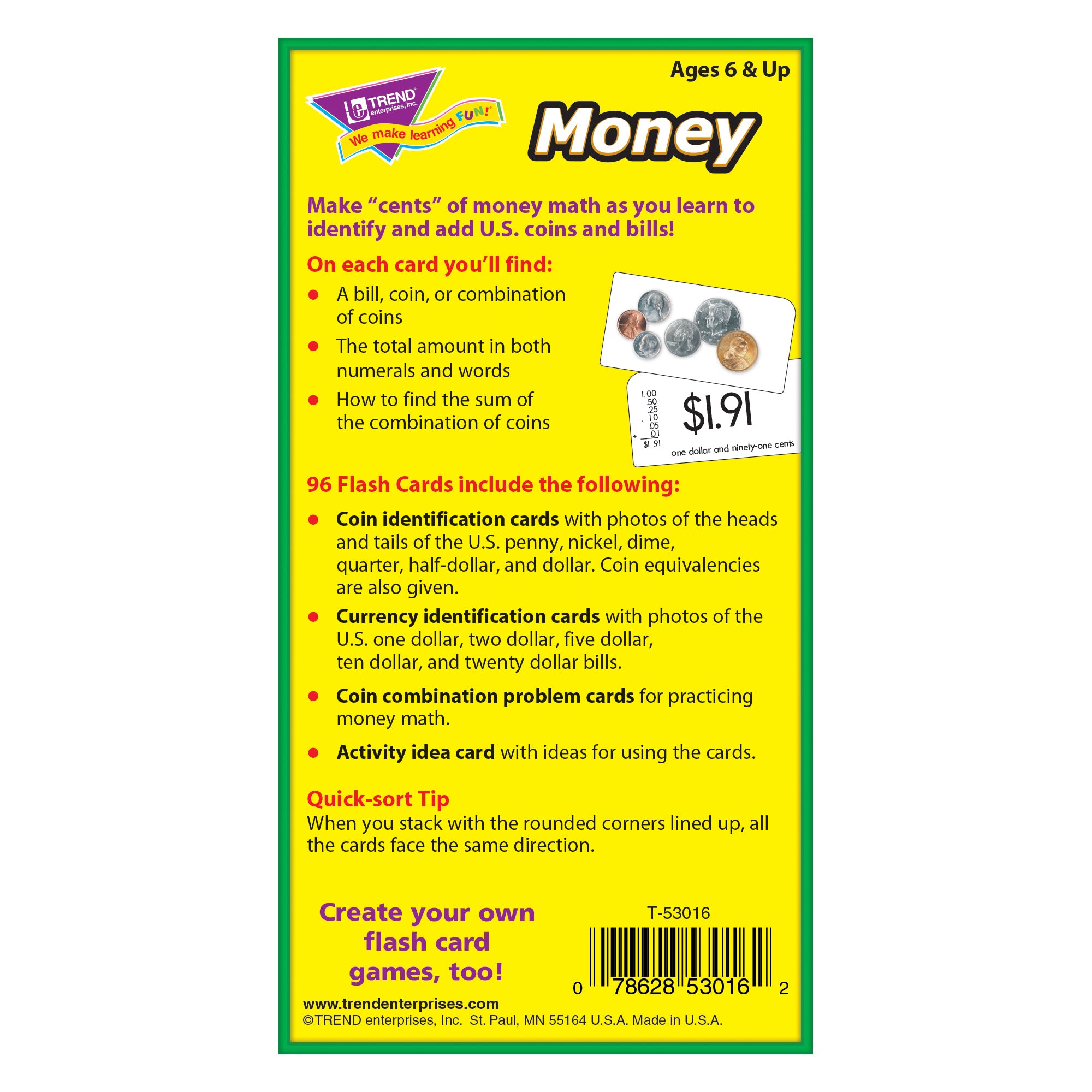 Money Skill Drill Flash Cards, 3 Packs