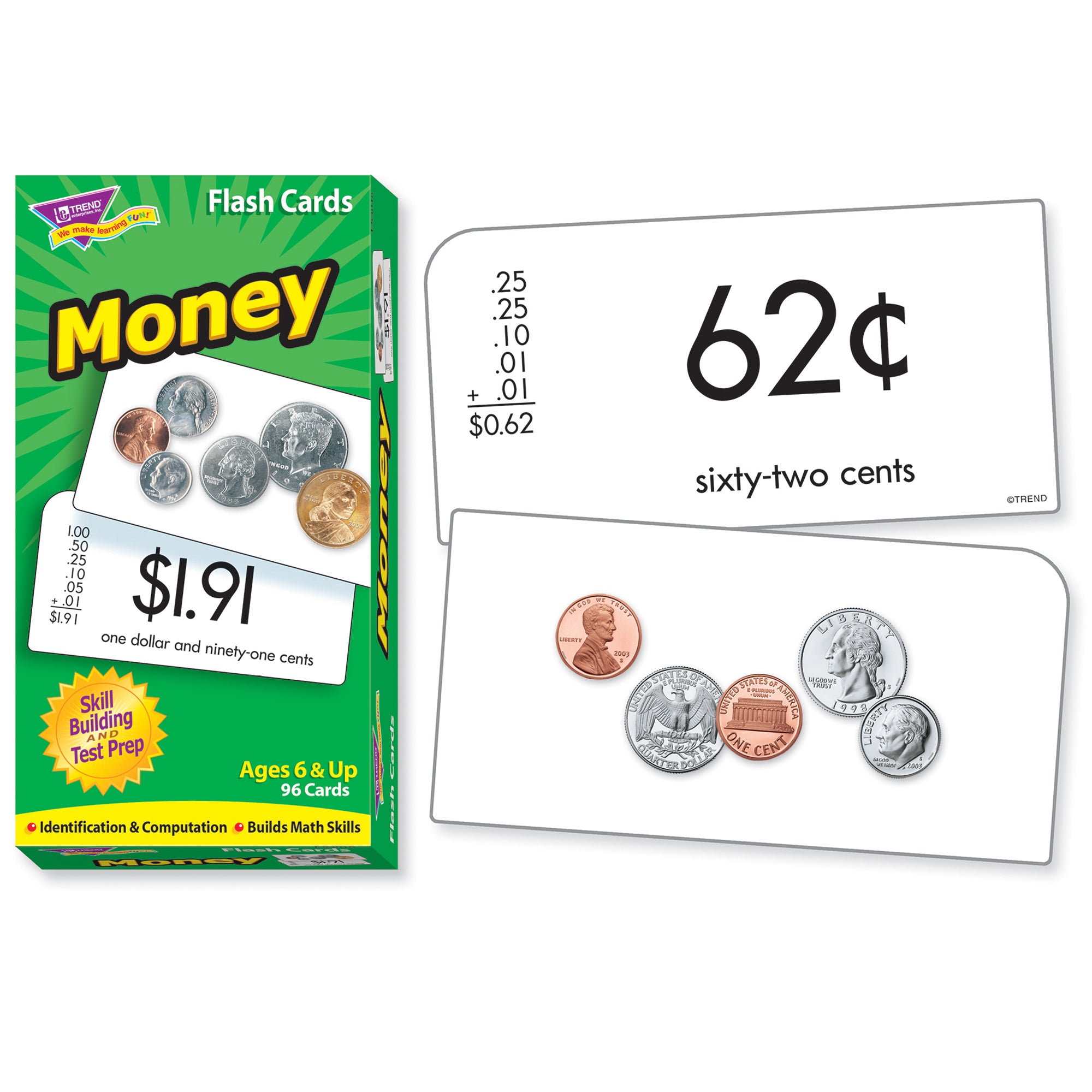 Money Skill Drill Flash Cards, 3 Packs