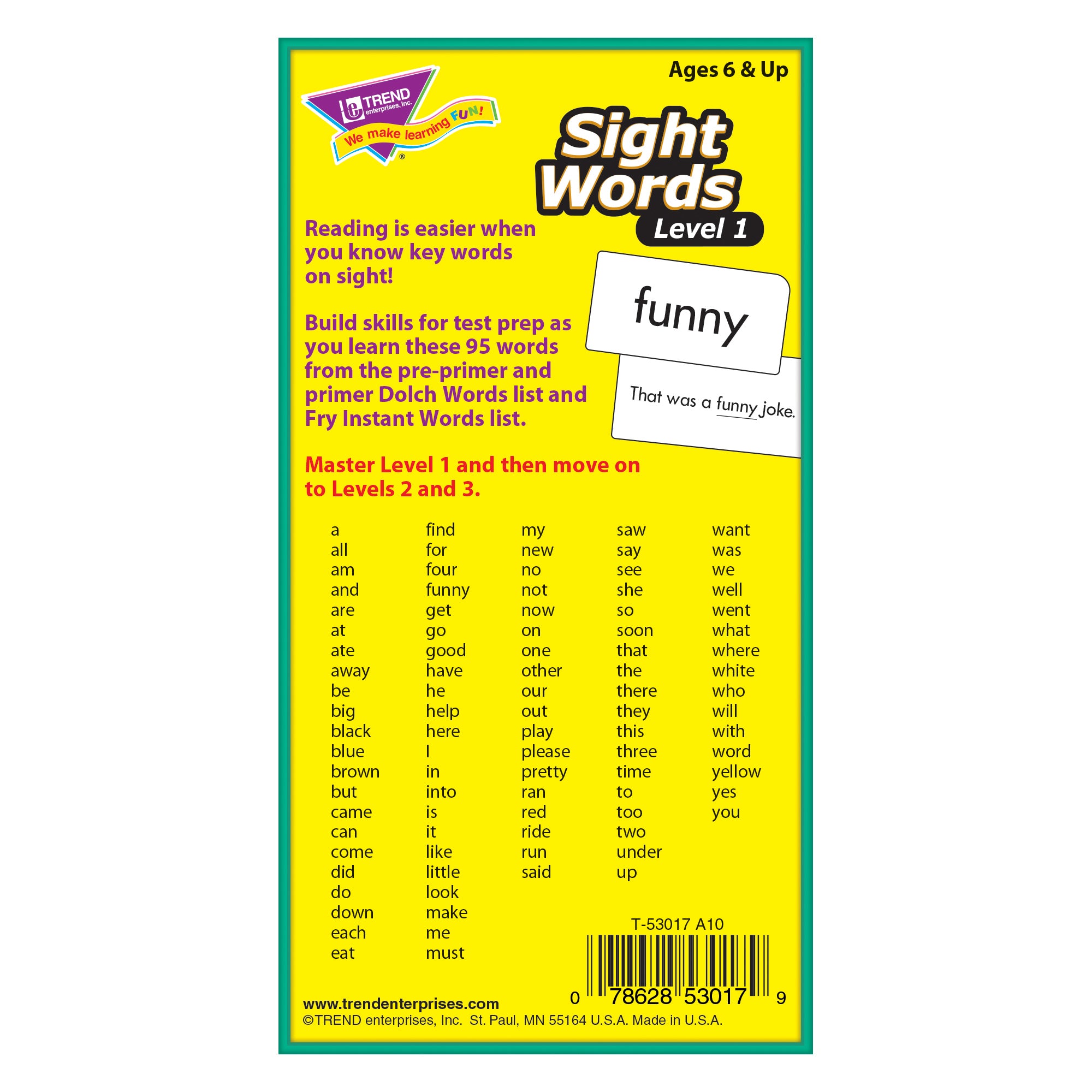 Sight Words – Level 1 Skill Drill Flash Cards, 3 Packs