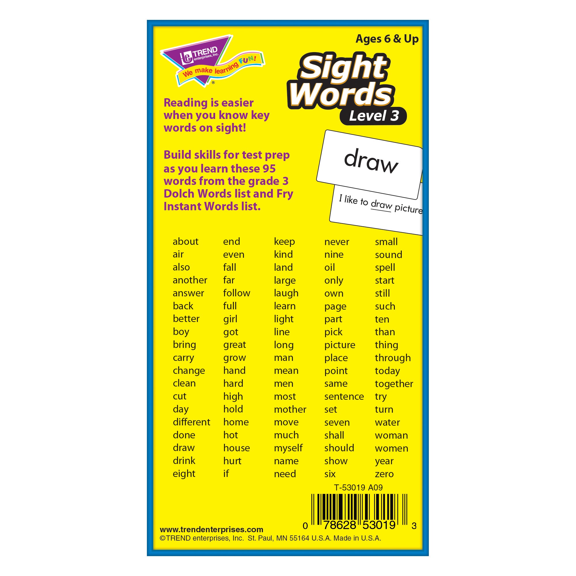 Sight Words – Level 3 Skill Drill Flash Cards, 3 Packs