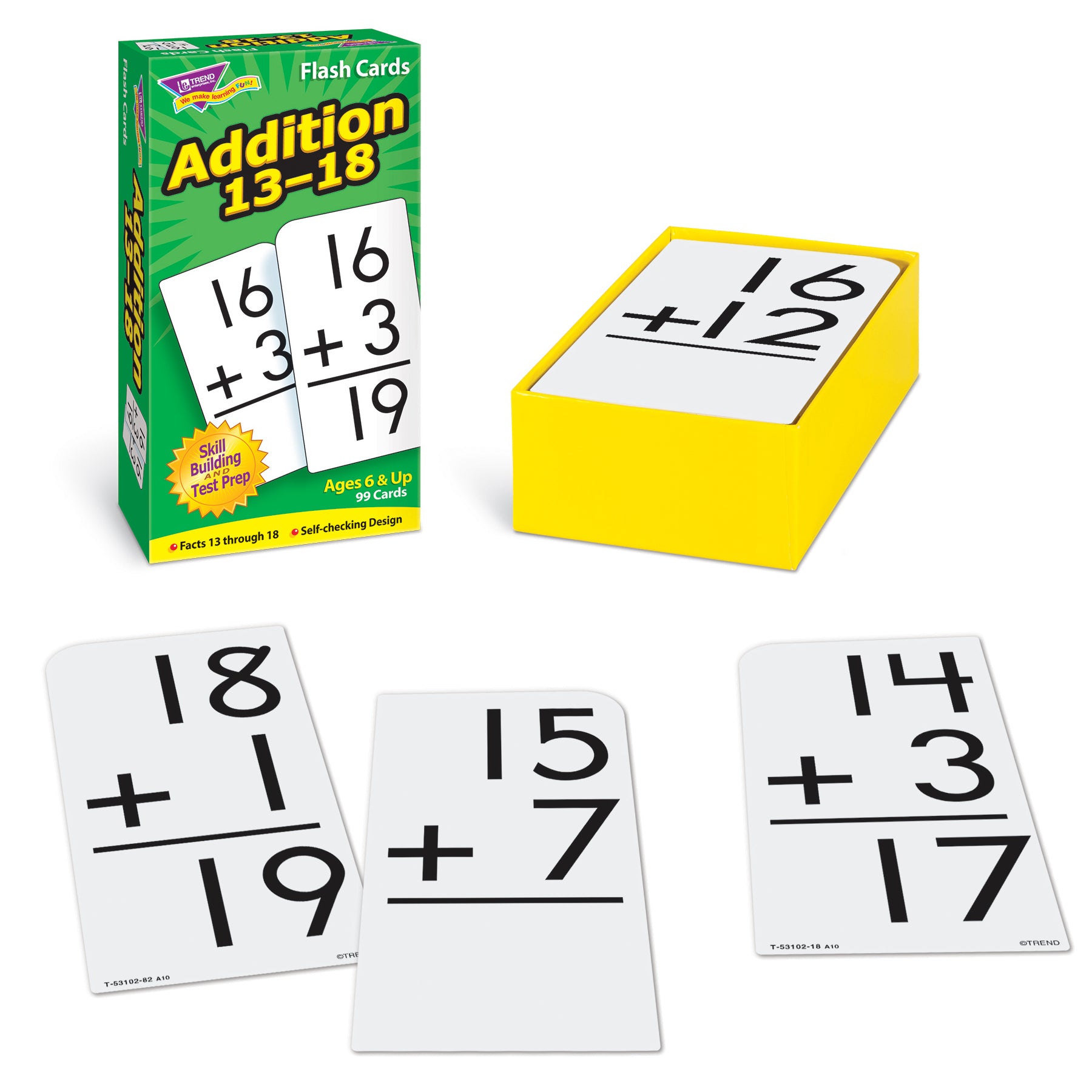 Addition 13-18 Skill Drill Flash Cards, 3 Packs