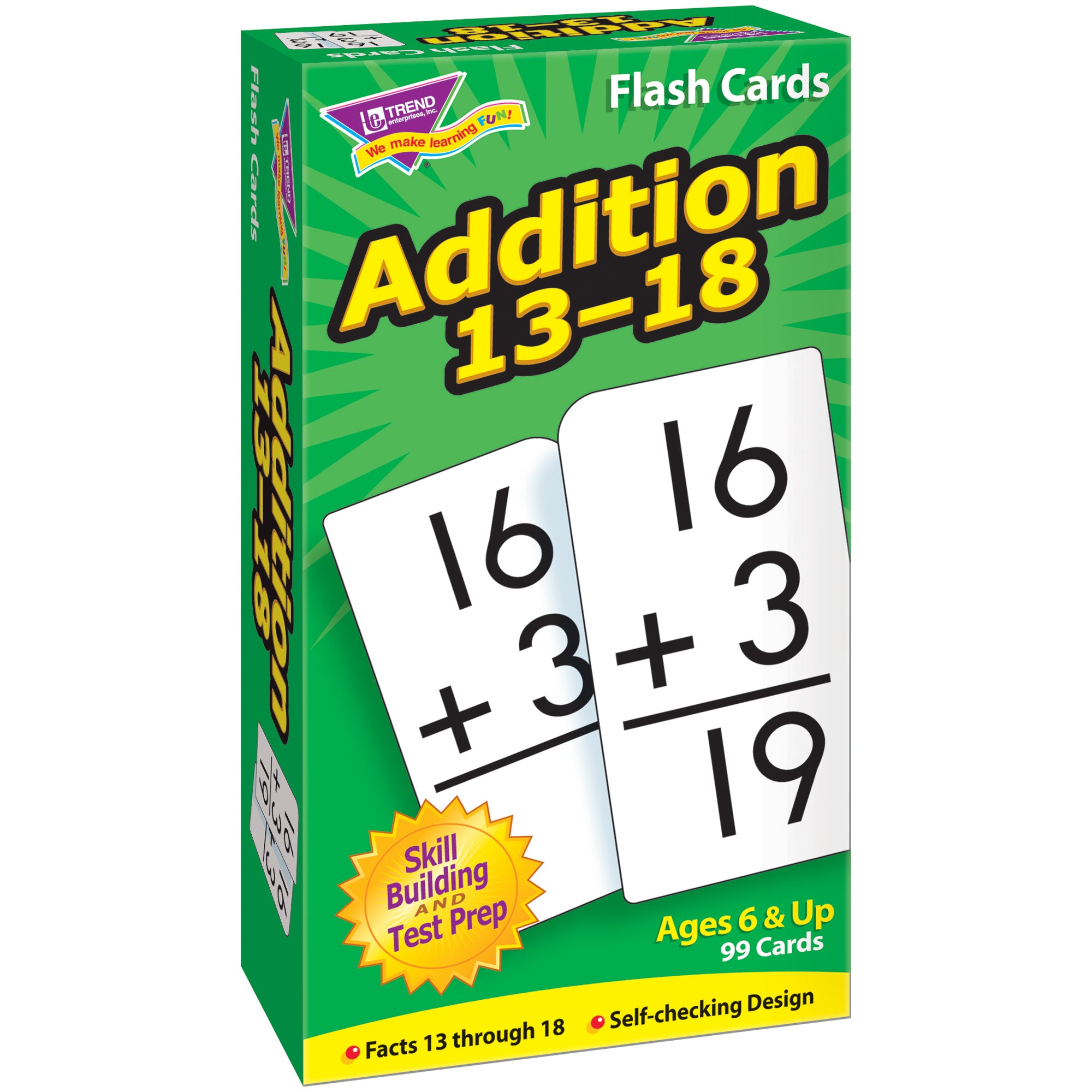 Addition 13-18 Skill Drill Flash Cards, 3 Packs