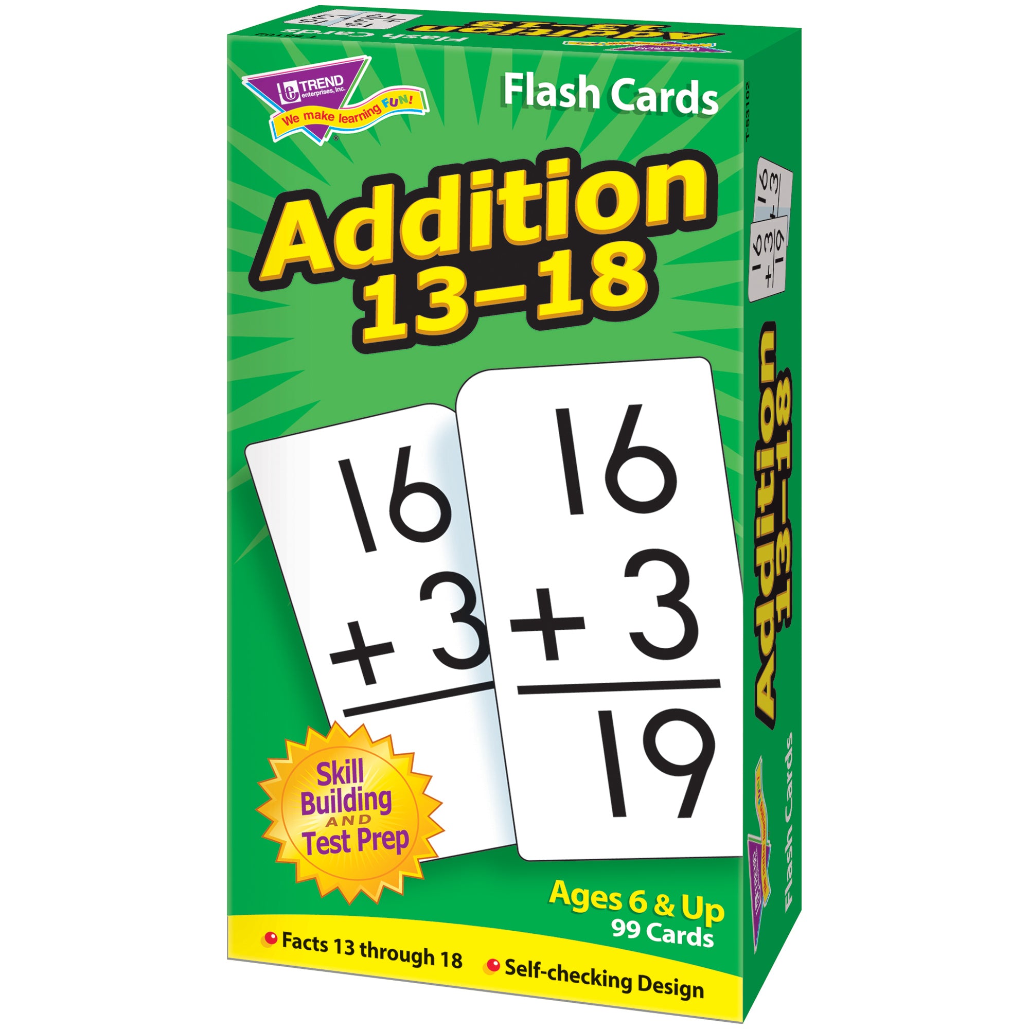 Addition 13-18 Skill Drill Flash Cards, 3 Packs