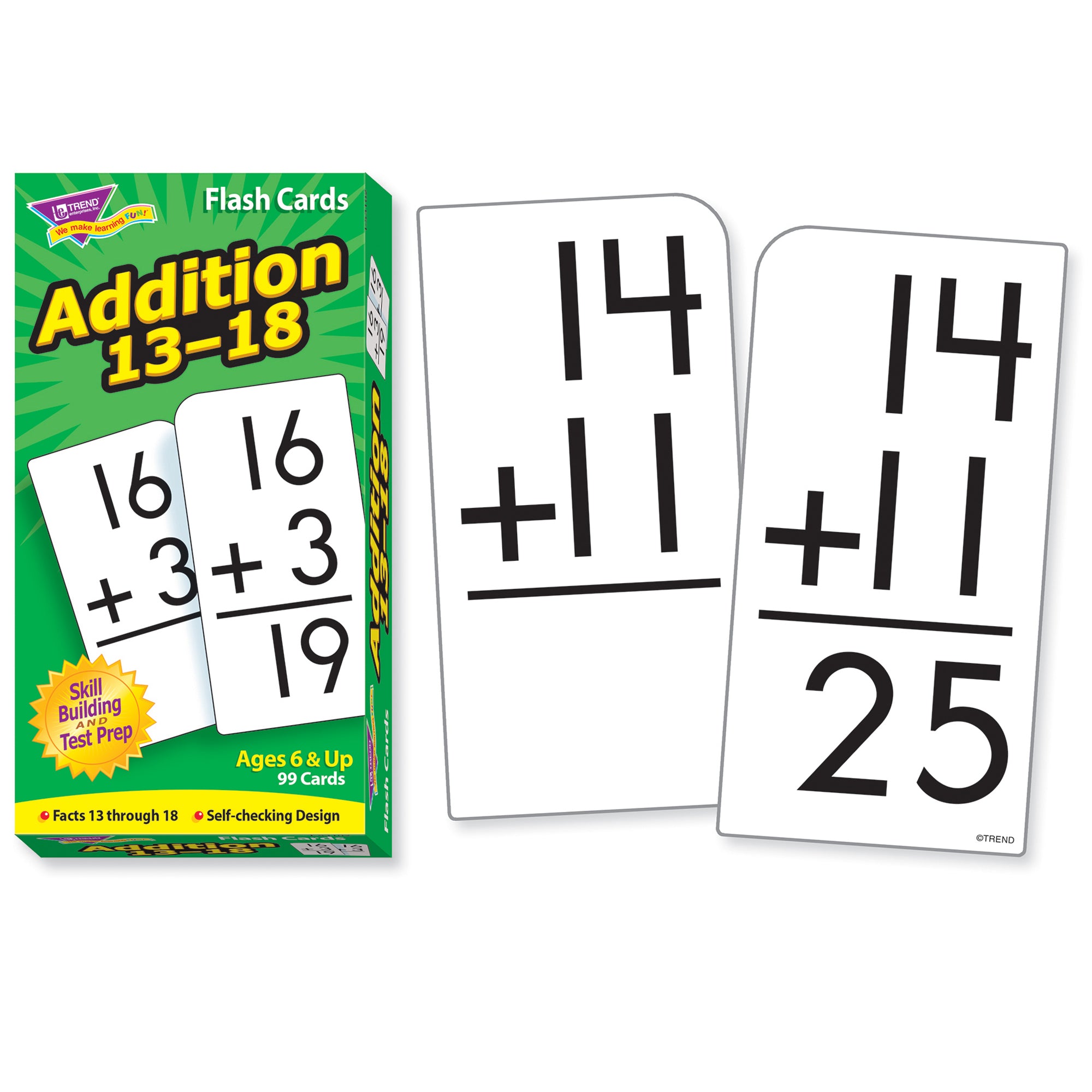 Addition 13-18 Skill Drill Flash Cards, 3 Packs