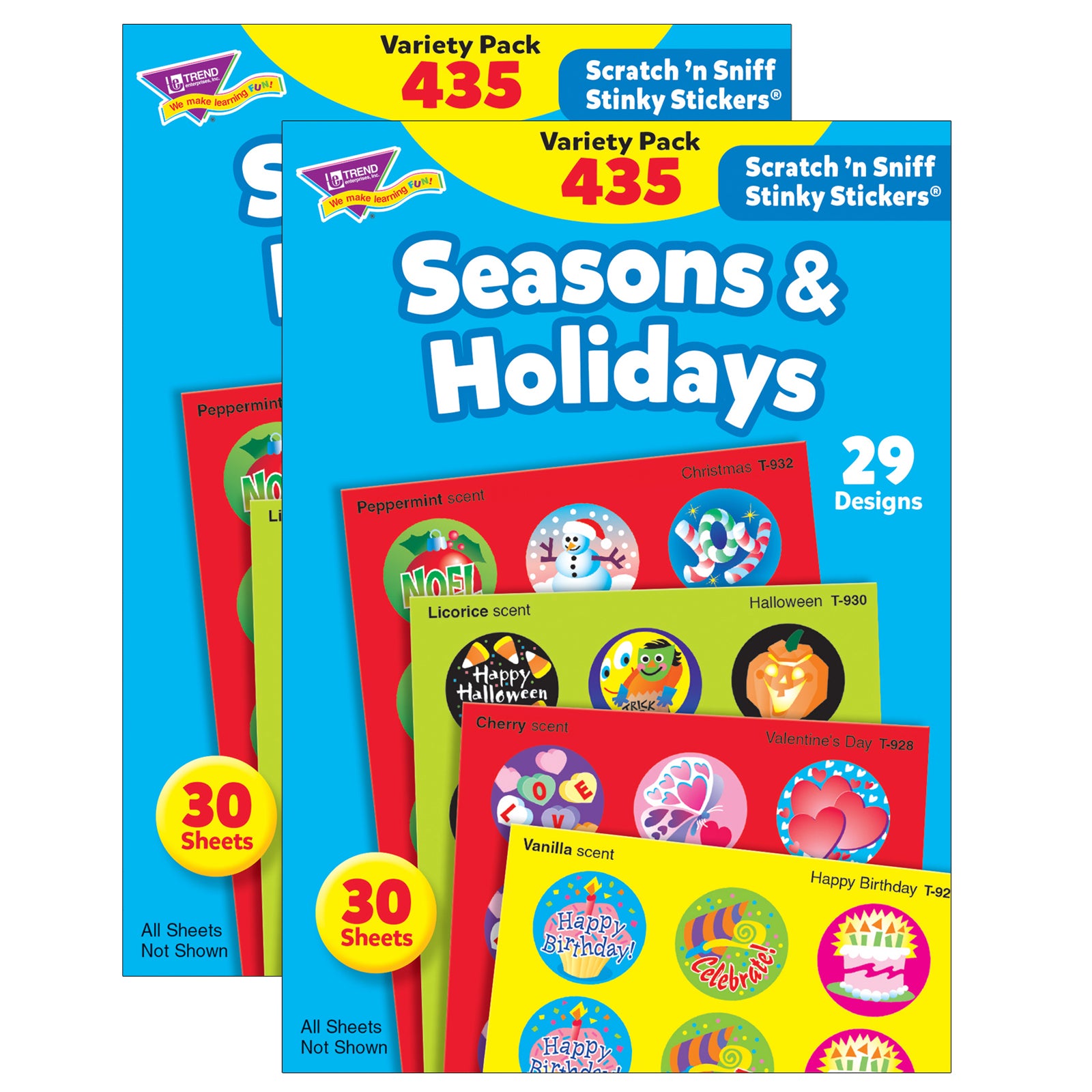 Seasons & Holidays Stinky Stickers® Variety Pack, 435 Per Pack, 2 Packs