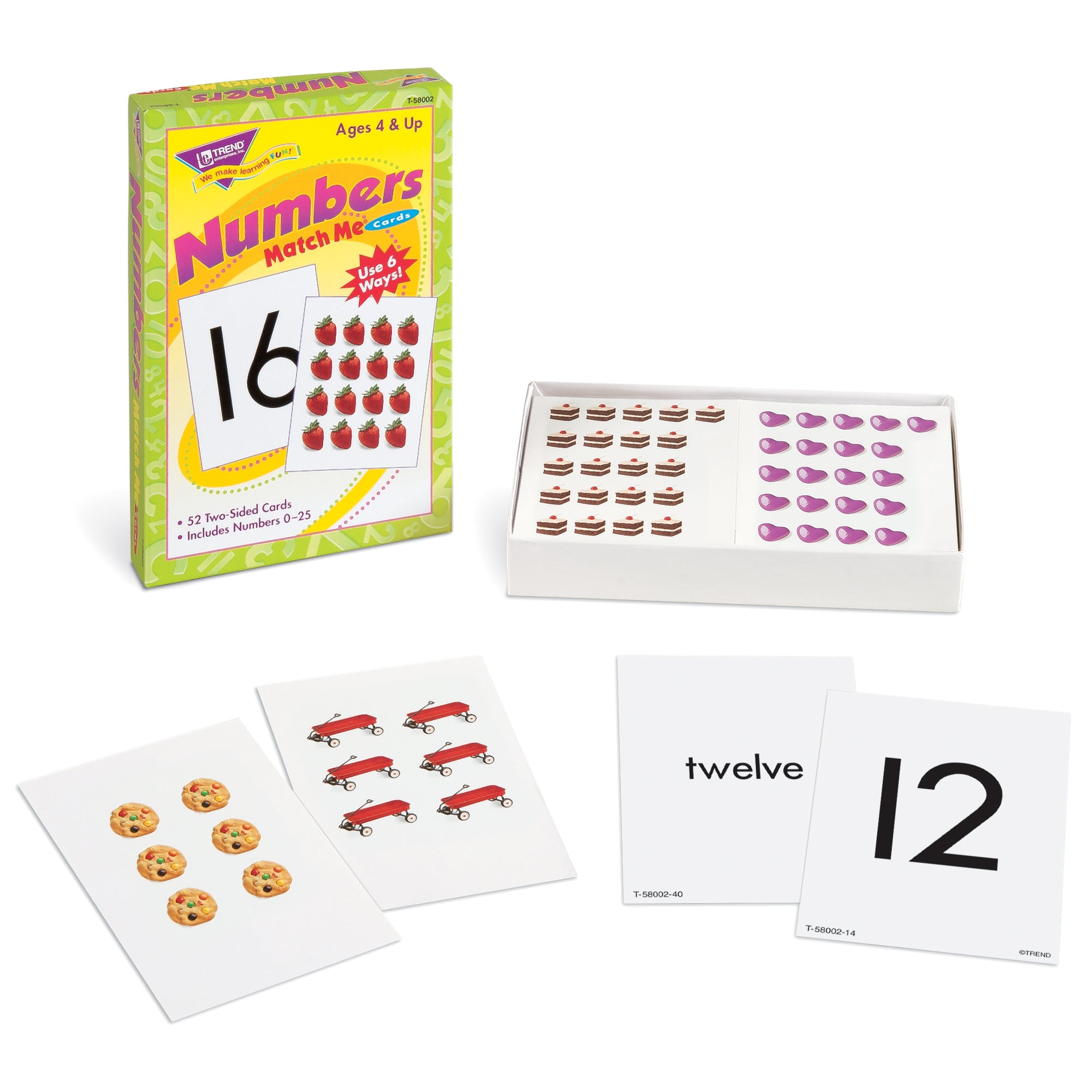 Numbers 0-25 Match Me Cards, 6 Sets