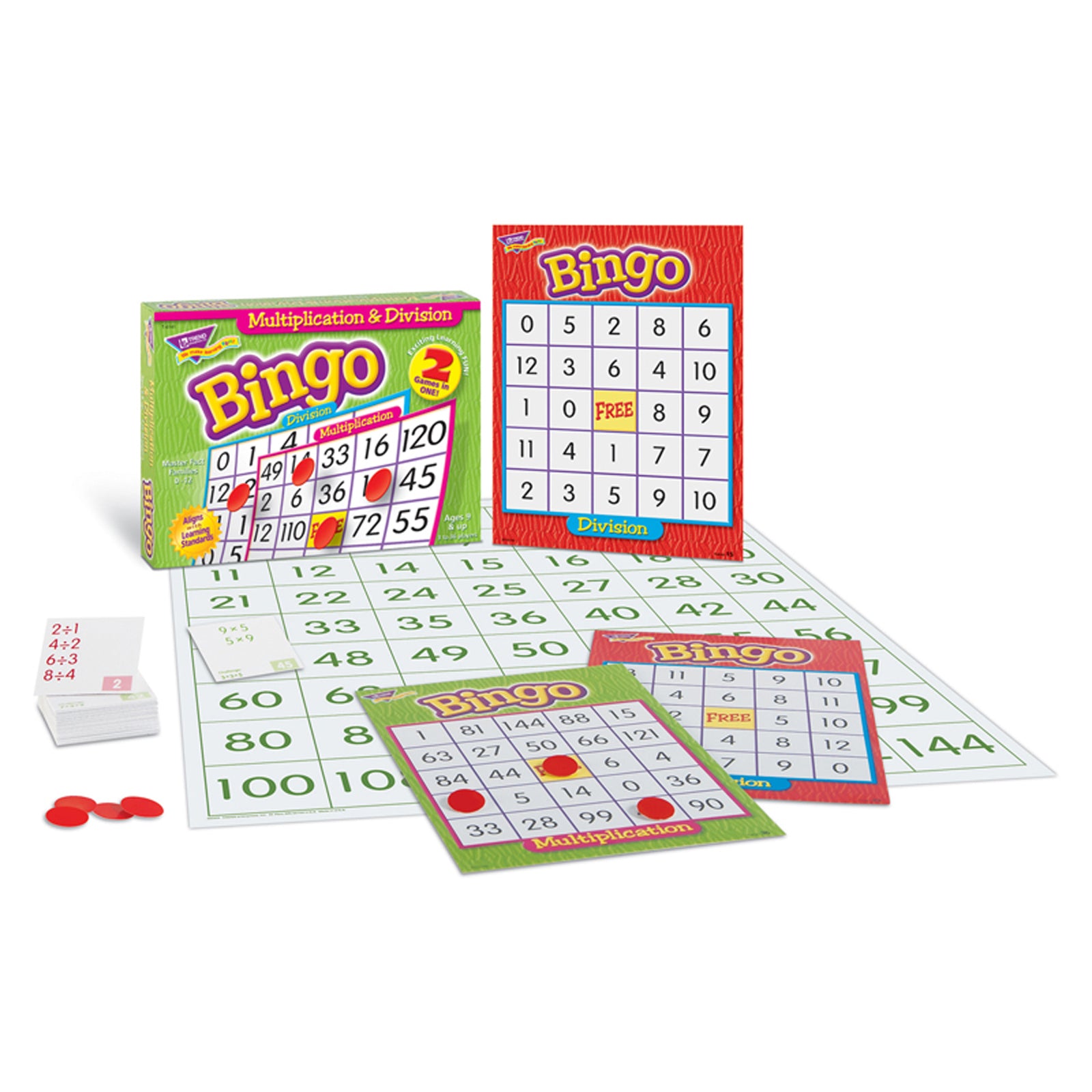 Multiplication & Division (2-sided) Bingo Game