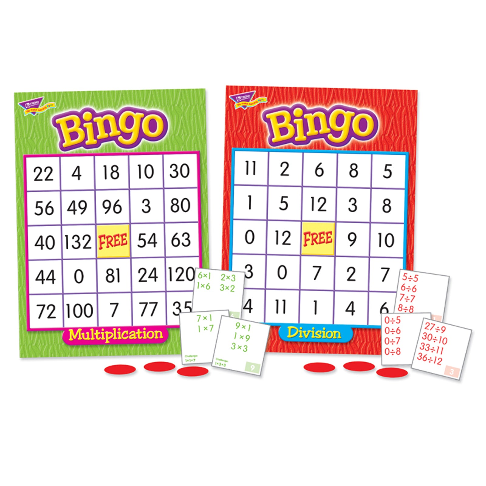 Multiplication & Division (2-sided) Bingo Game