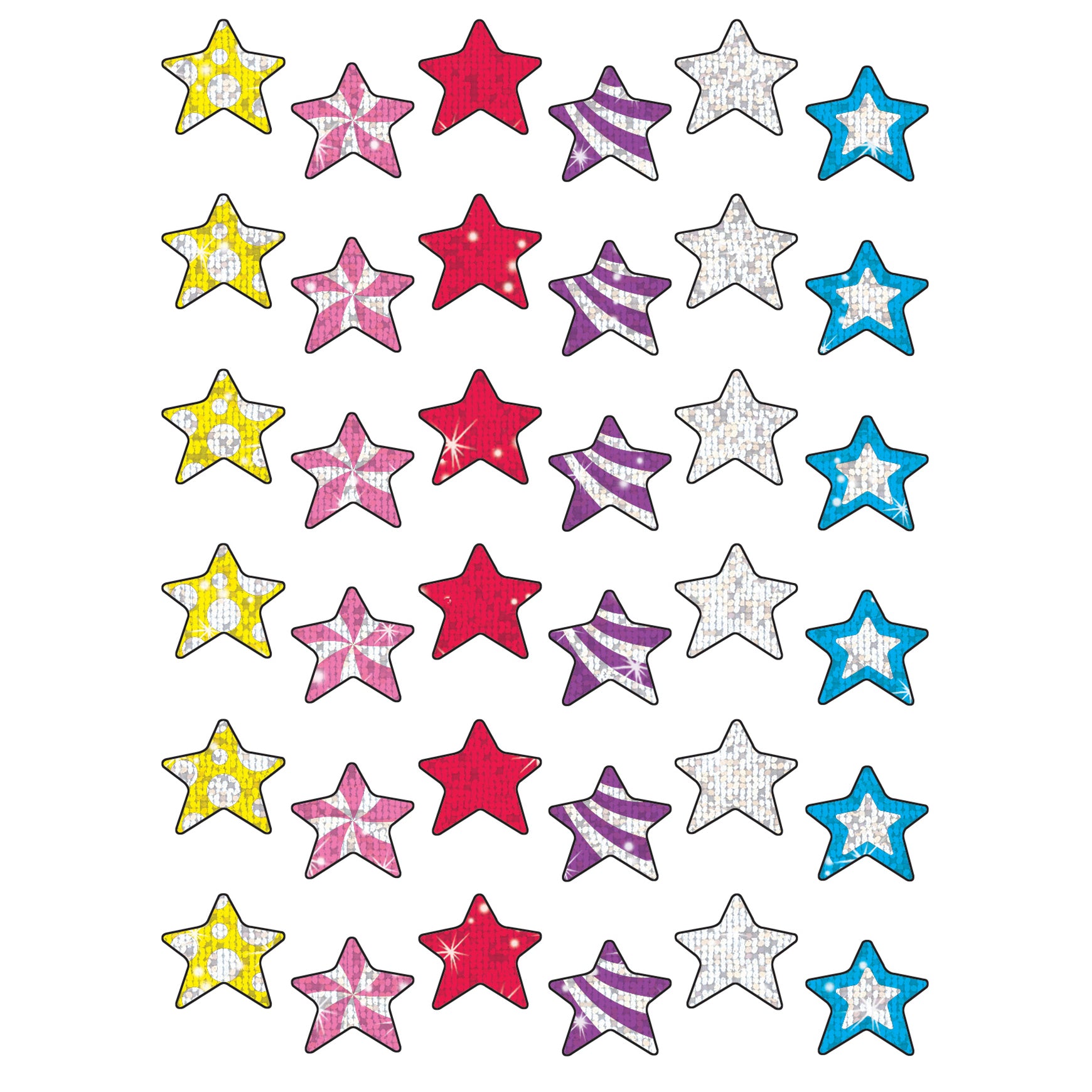 Star Brights Sparkle Stickers®, 72 Per Pack, 12 Packs