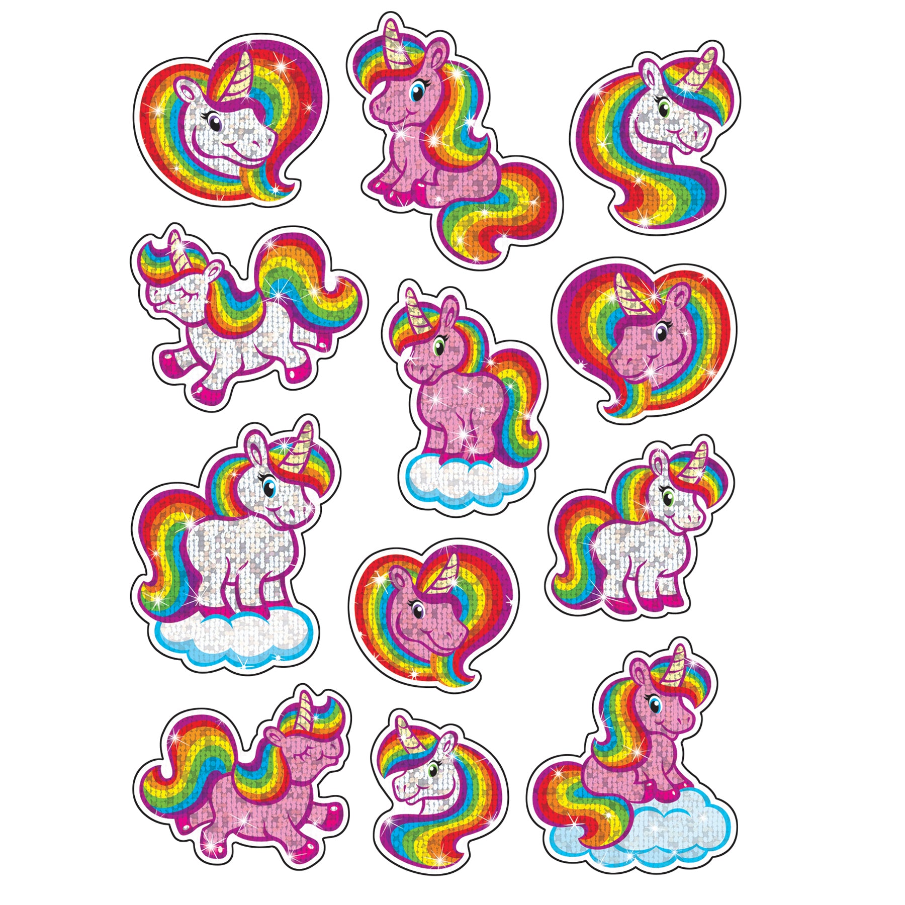 Sparkly Unicorns Sparkle Stickers®, 24 Per Pack, 6 Packs