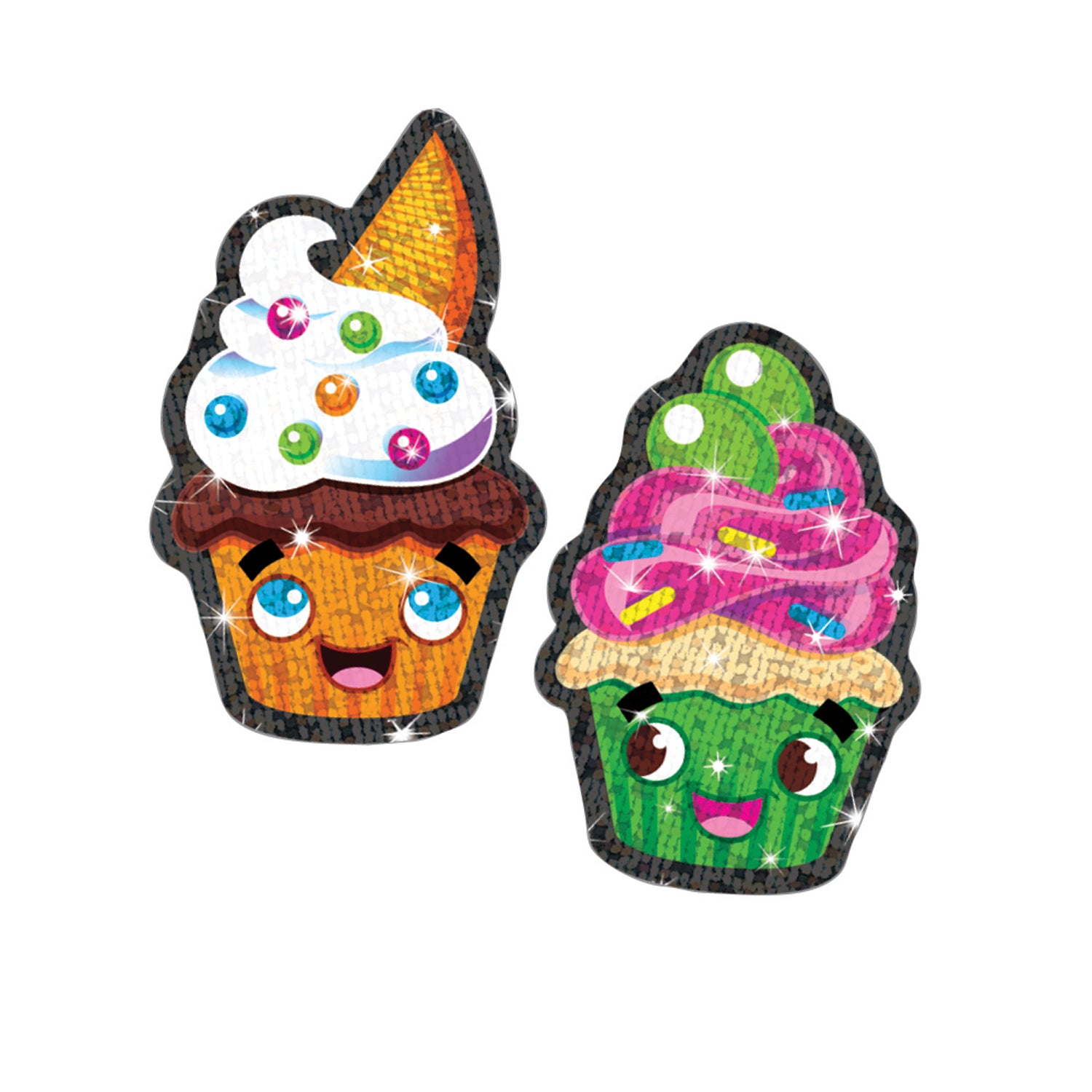 Cupcake Cuties Sparkle Stickers®, 18 Per Pack, 6 Packs