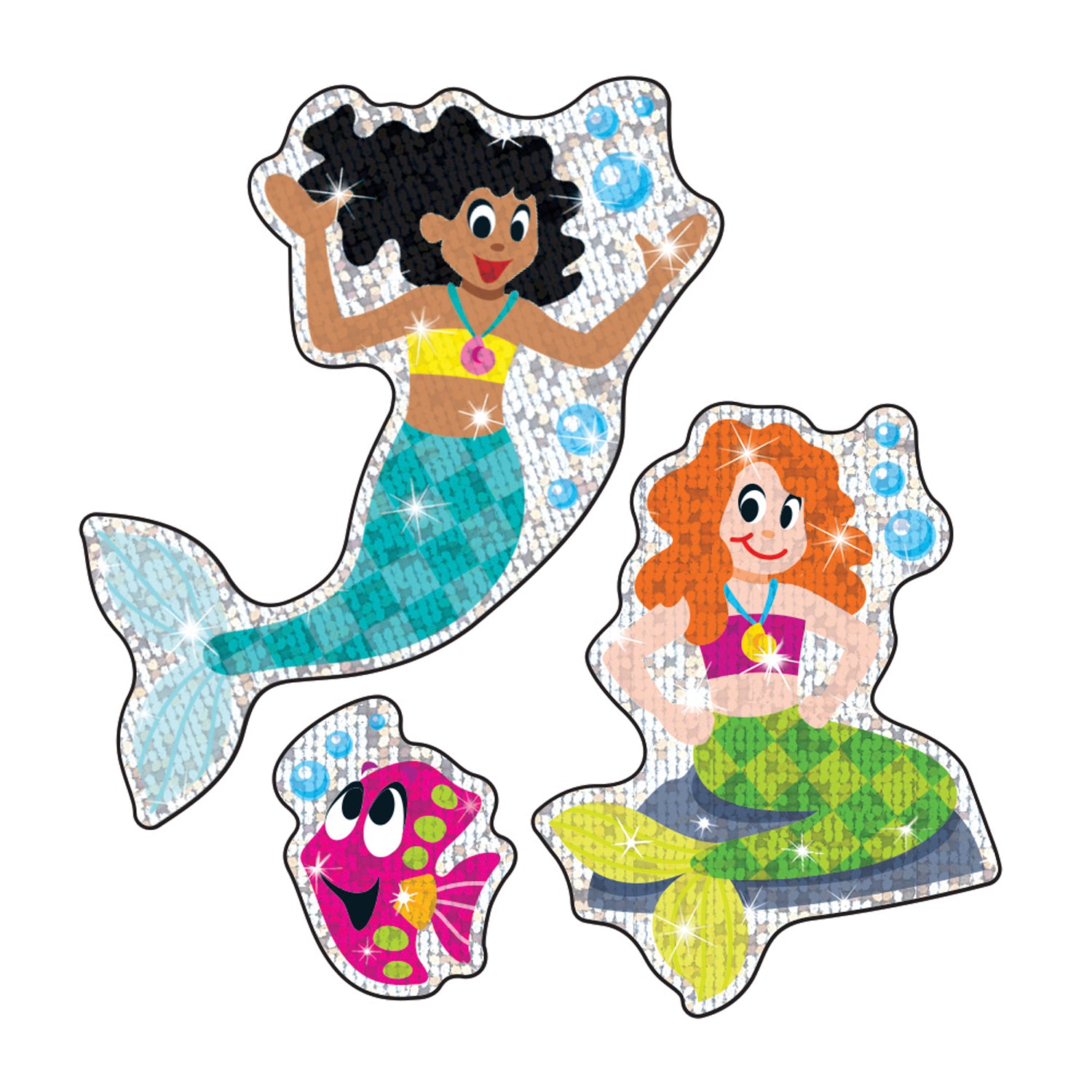 Mermaids & Friends Sparkle Stickers®, 18 Per Pack, 6 Packs