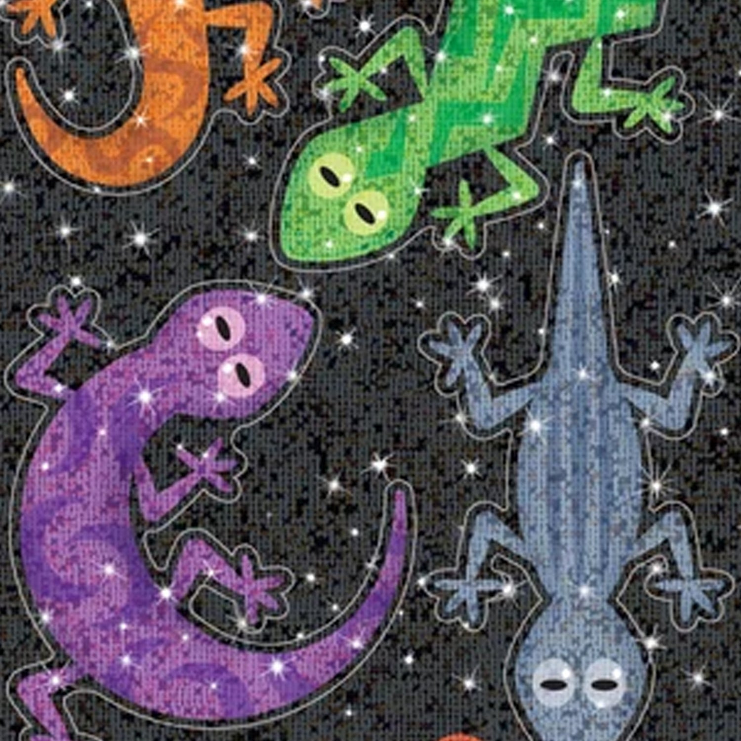 Shiny Lizards Large Sparkle Stickers®, 8 Per Pack, 6 Packs