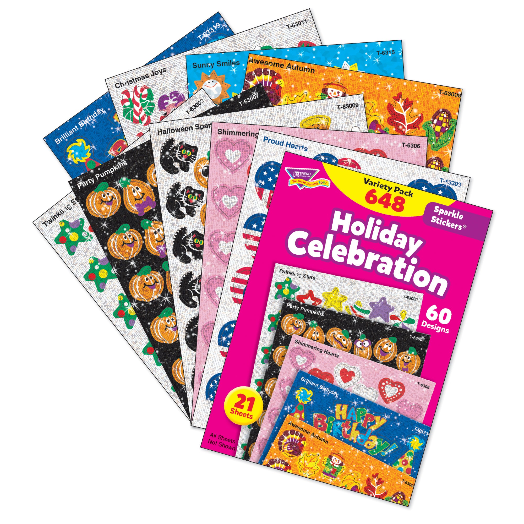 Holiday Celebration Sparkle Stickers® Variety Pack, 648 ct