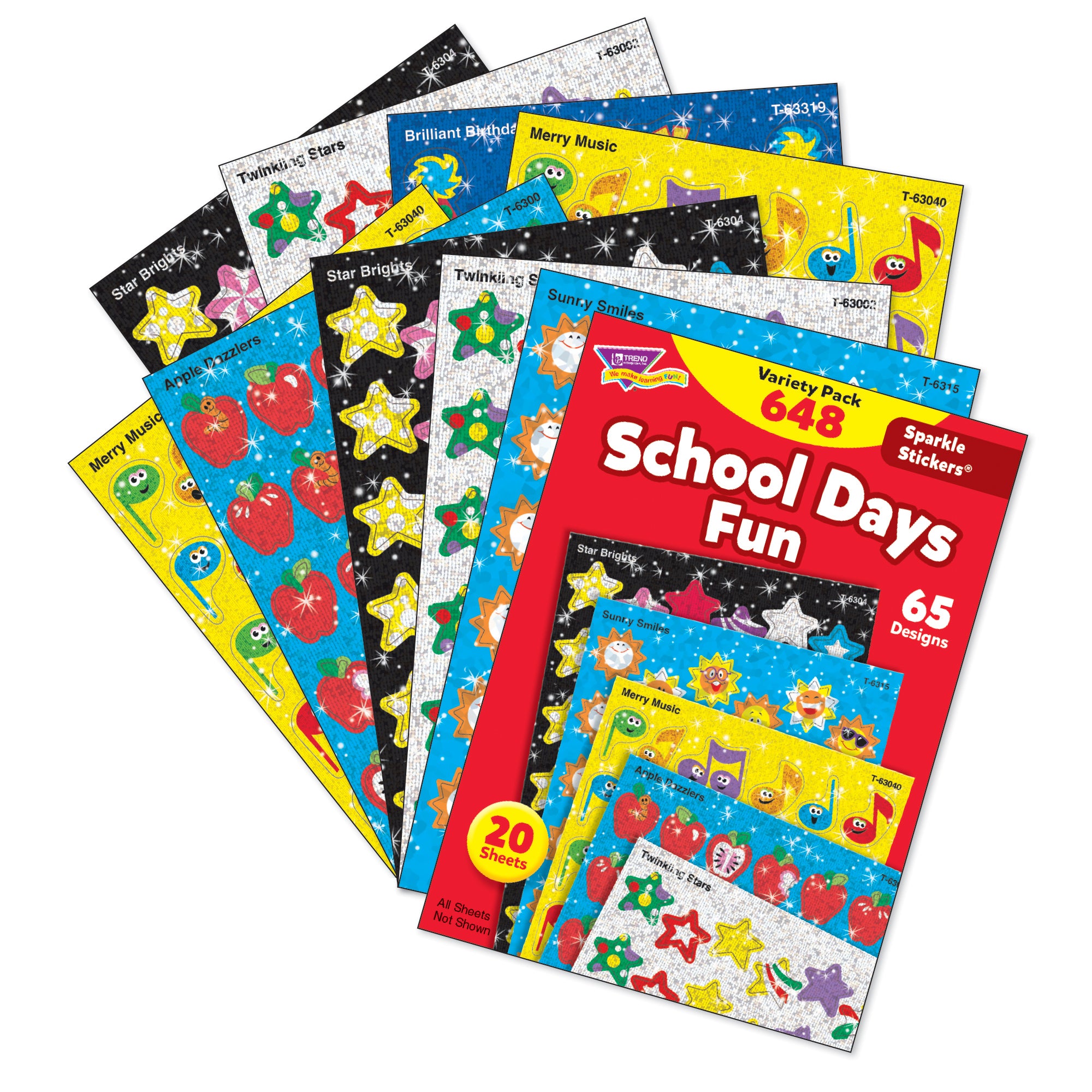 School Days Sparkle Stickers® Variety Pack, 2 Packs