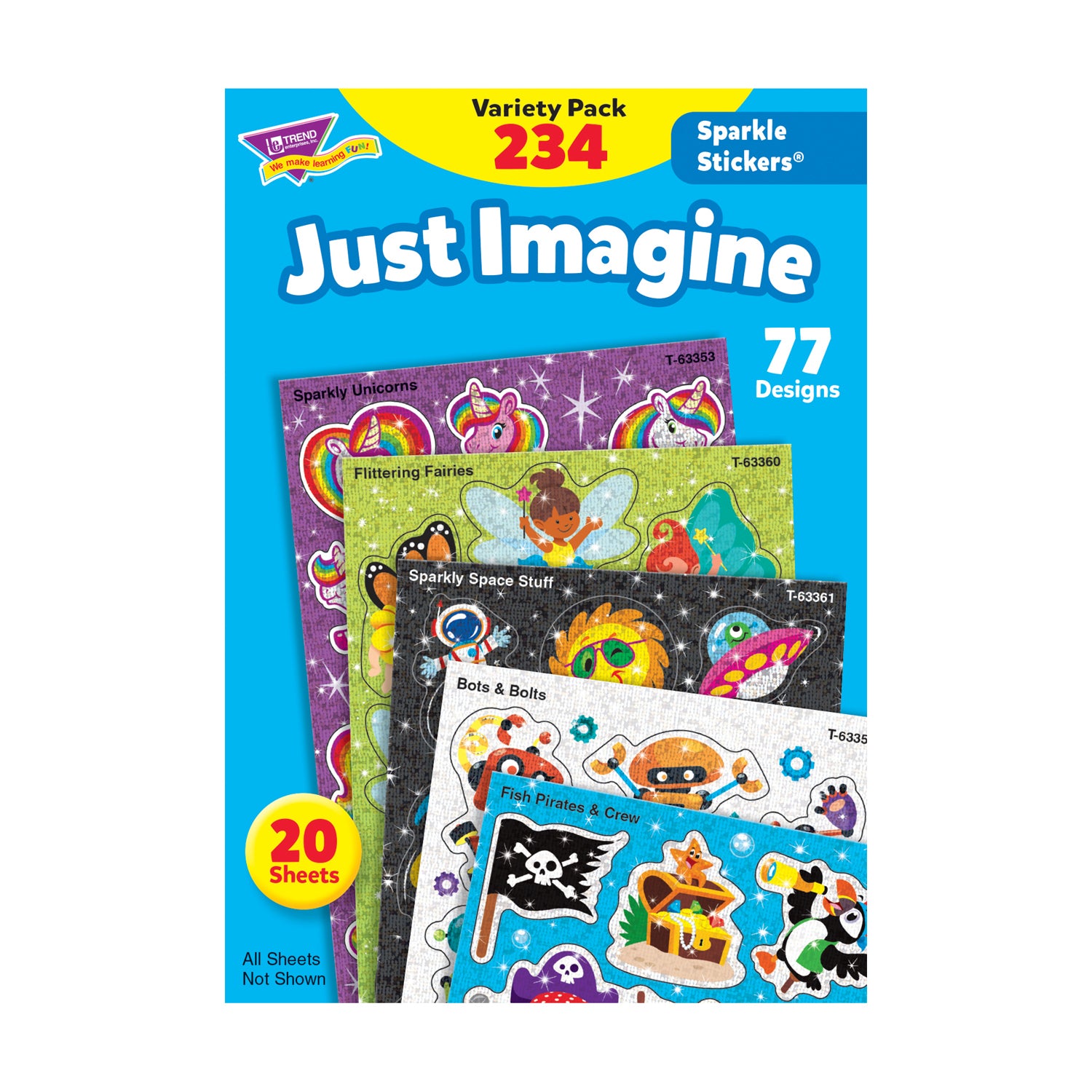 Just Imagine Sparkle Stickers® Variety Pack, 234 Per Pack, 2 Packs