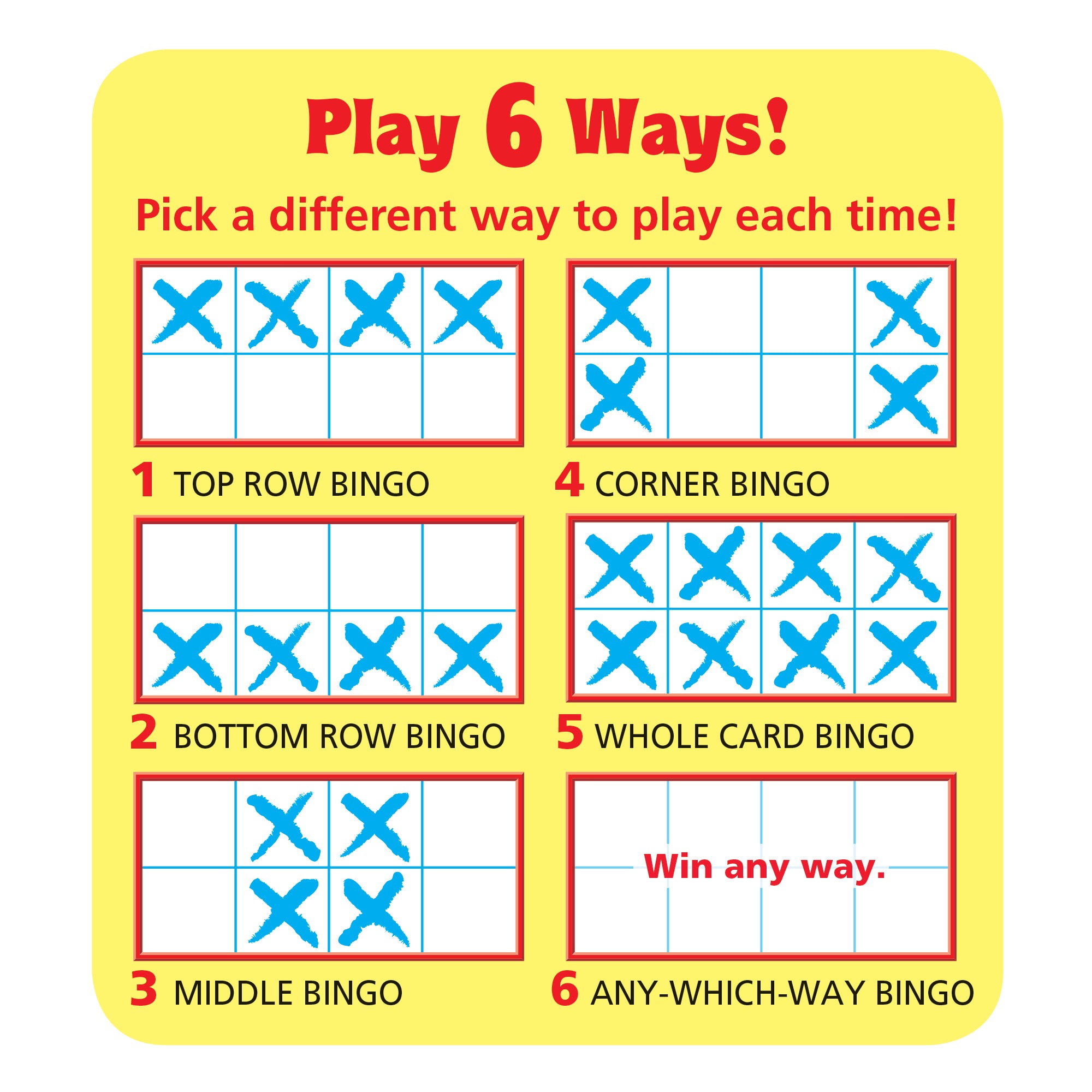 Alphabets, Number, Shapes and Colors Wipe-Off Bingo Cards, 3 Packs