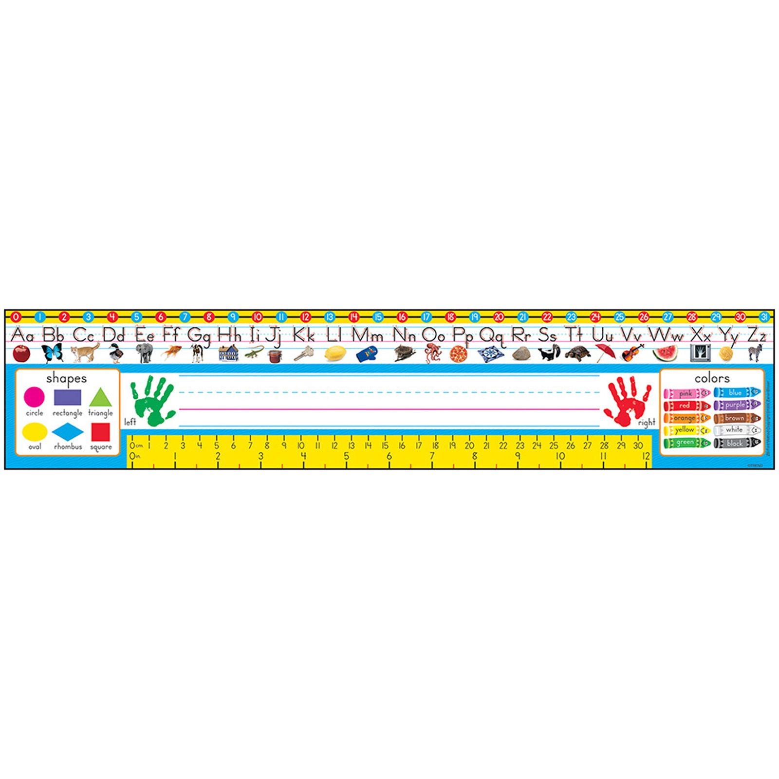 Zaner-Bloser Desk Toppers® Reference Name Plates, PreK-1, 36 Per Pack, 3 Packs