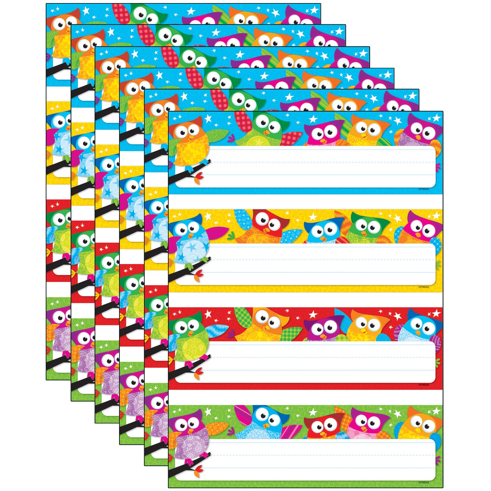 Owl-Stars!® Desk Toppers® Name Plates Variety Pack, 32 Per Pack, 6 Packs