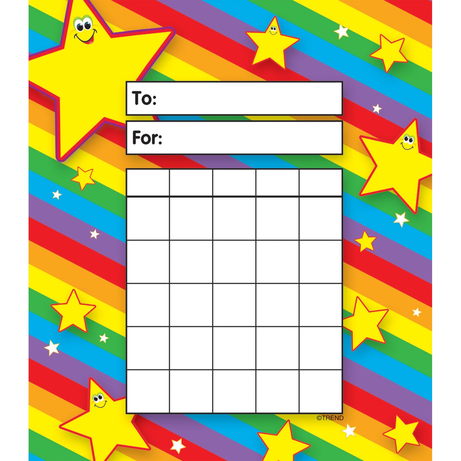 Stars Incentive Pad, 36 Sheets Per Pad, Pack of 6