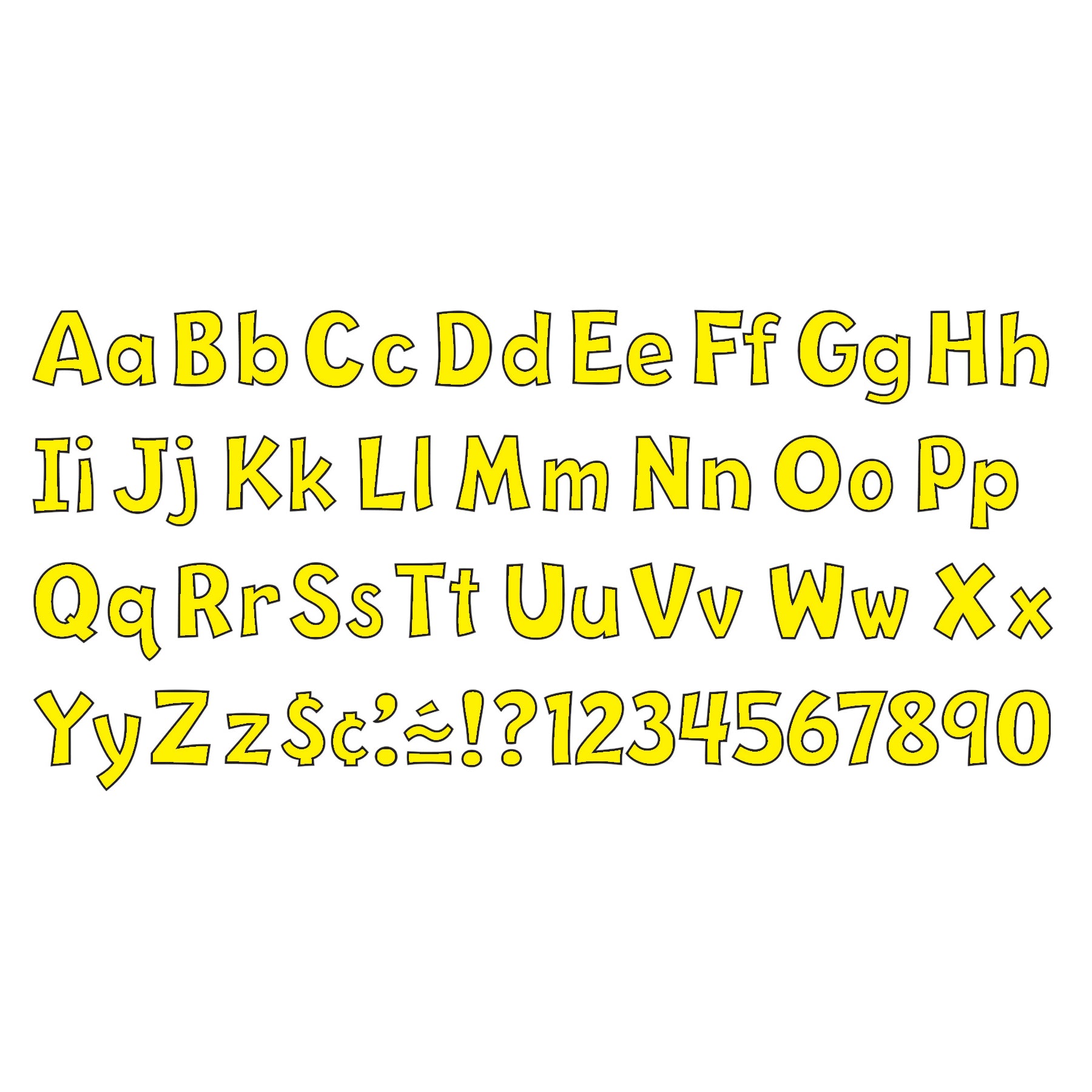 Yellow 4" Playful Combo Ready Letters®, 3 Packs